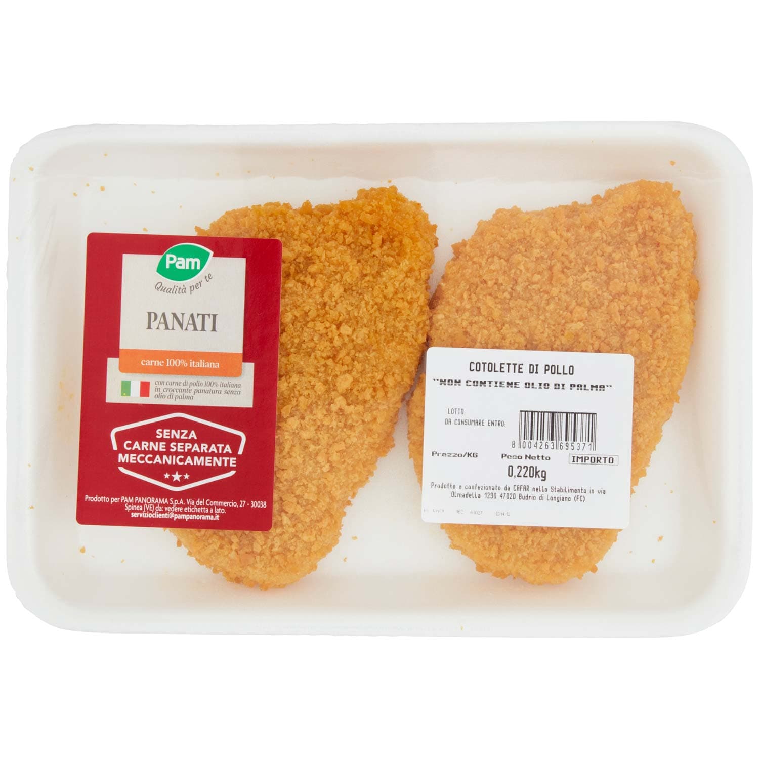 PAM Qualità per te Panati Cotolette di Pollo 0,220 kg – immagine 2