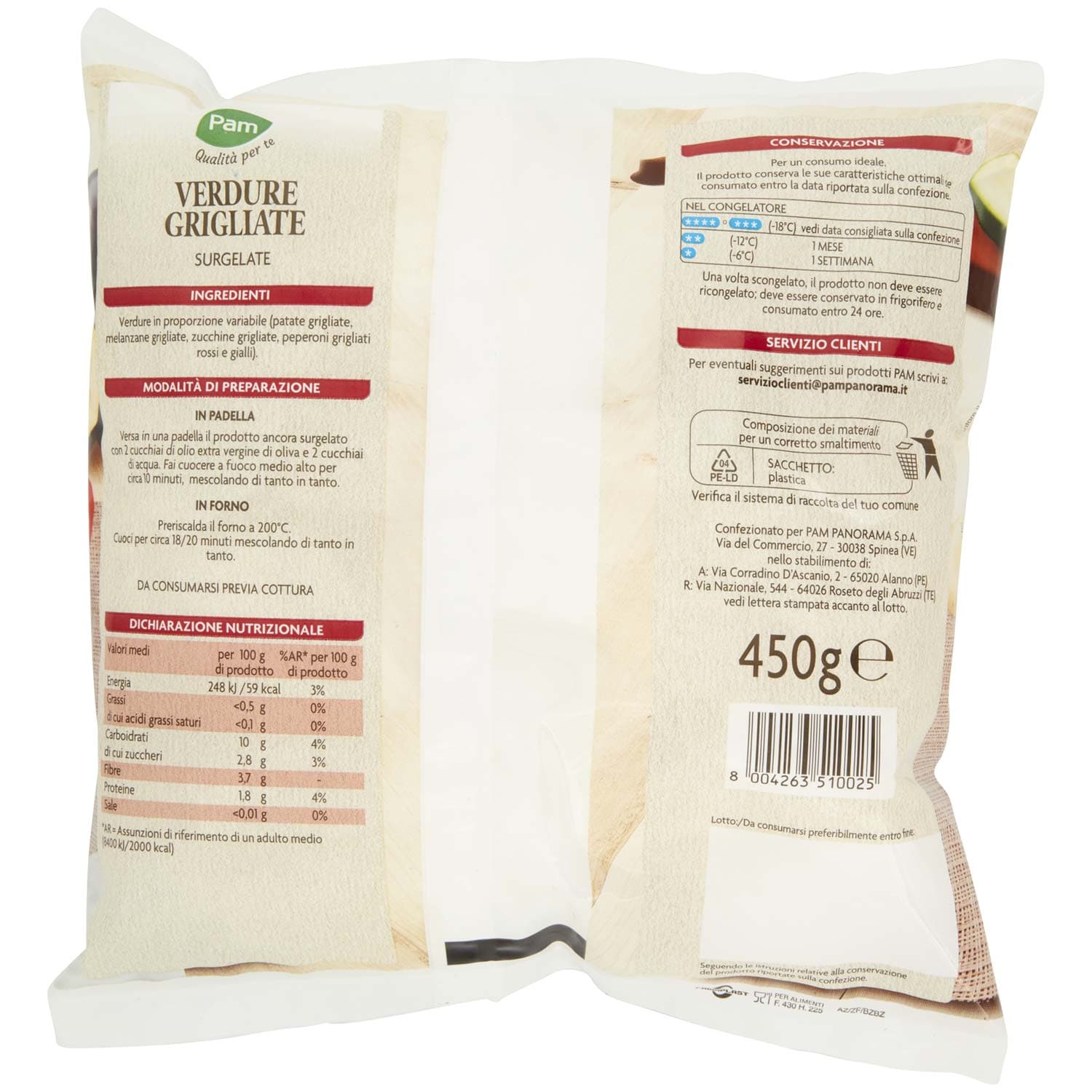 PAM PANORAMA Contorno Grigliato surgelato 450 g – immagine 4