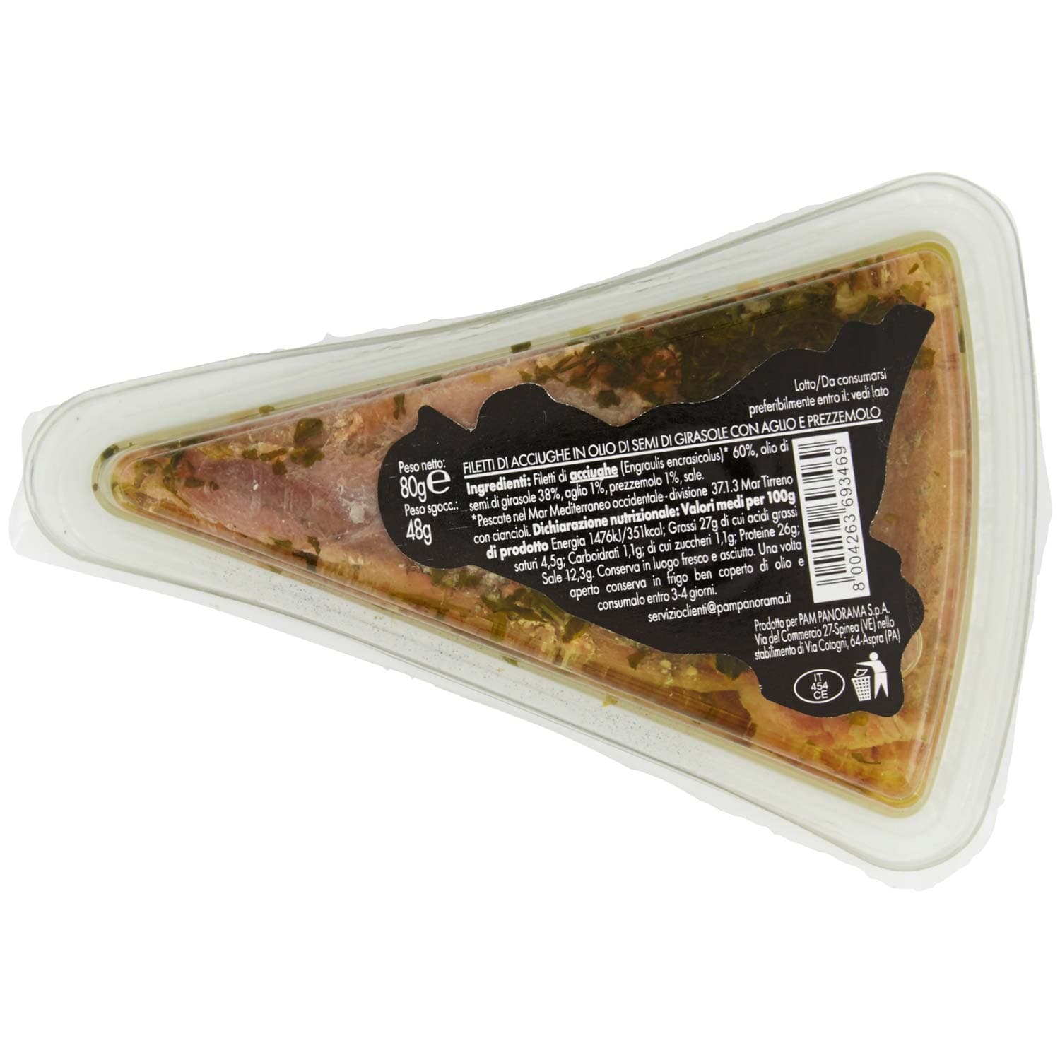 I TESORI Filetti di Acciughe in Olio di Semi di Girasole con Aglio e Prezzemolo 80 g – immagine 4