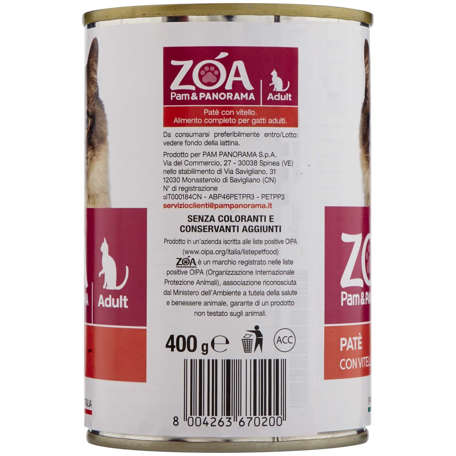 ZOA Adult Patè con Vitello 400 g – immagine 3