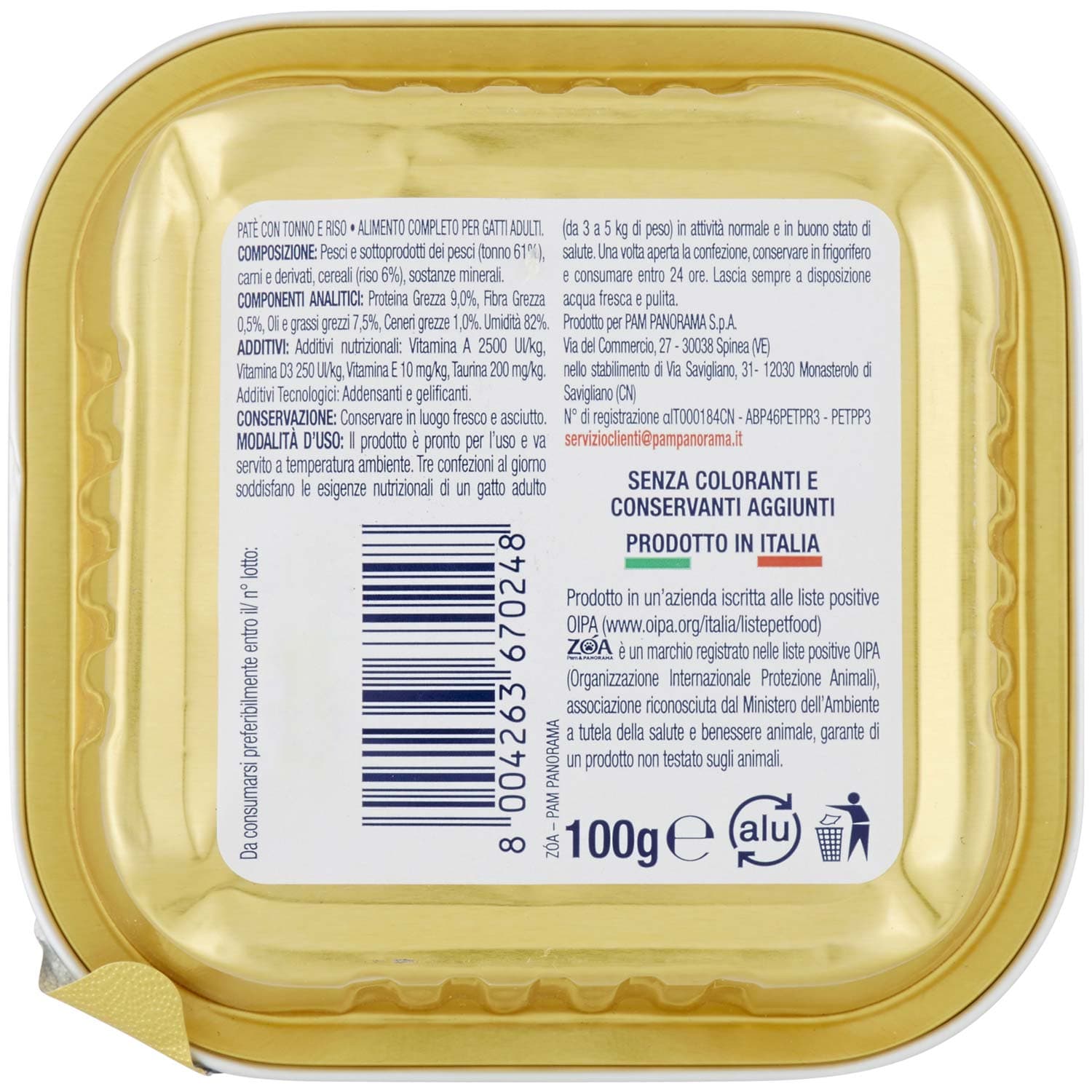 ZOA Adult Patè con Tonno e Riso 100 g – immagine 4