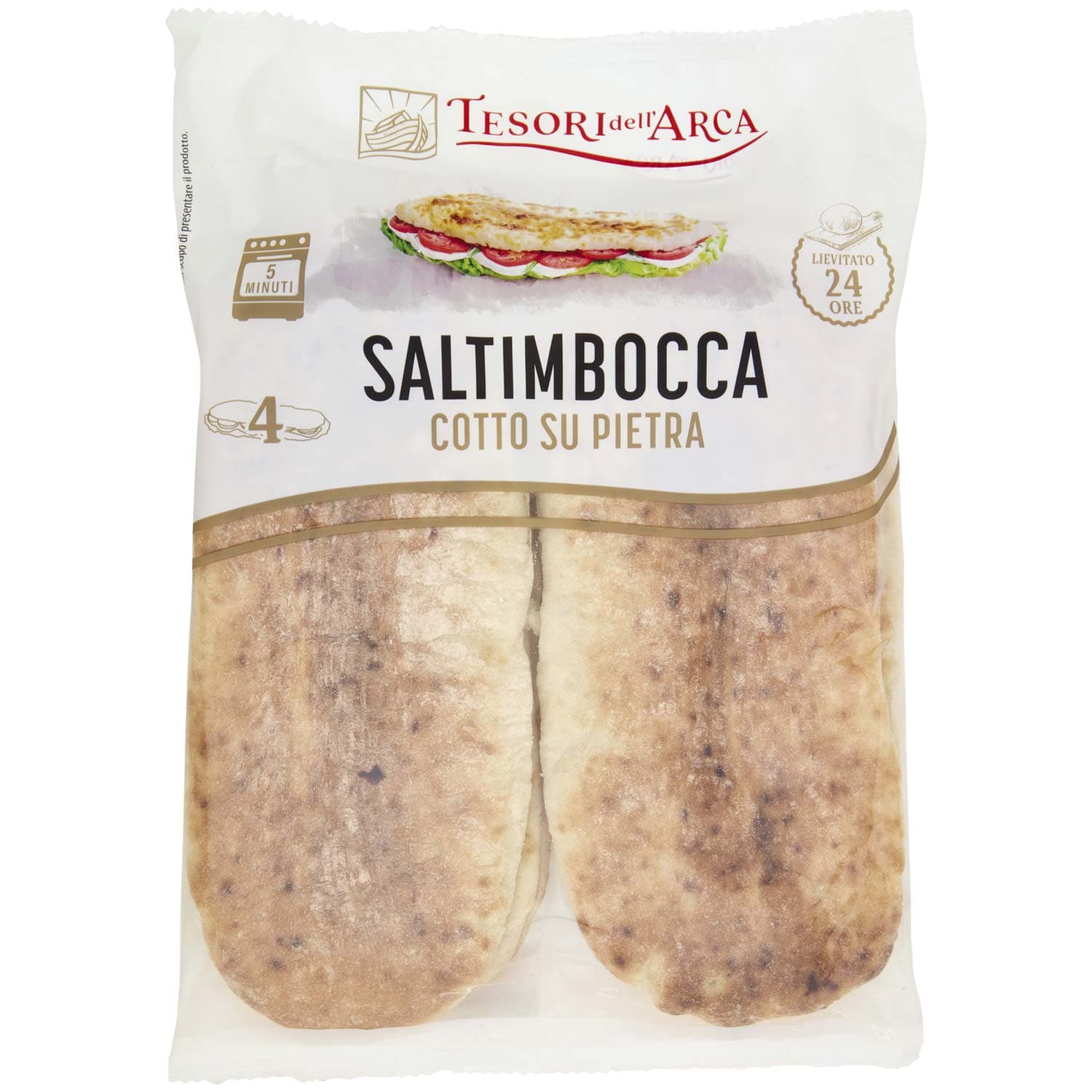 TESORI DELL'ARCA Saltimbocca Cotto su Pietra 4 x 125 g – immagine 2