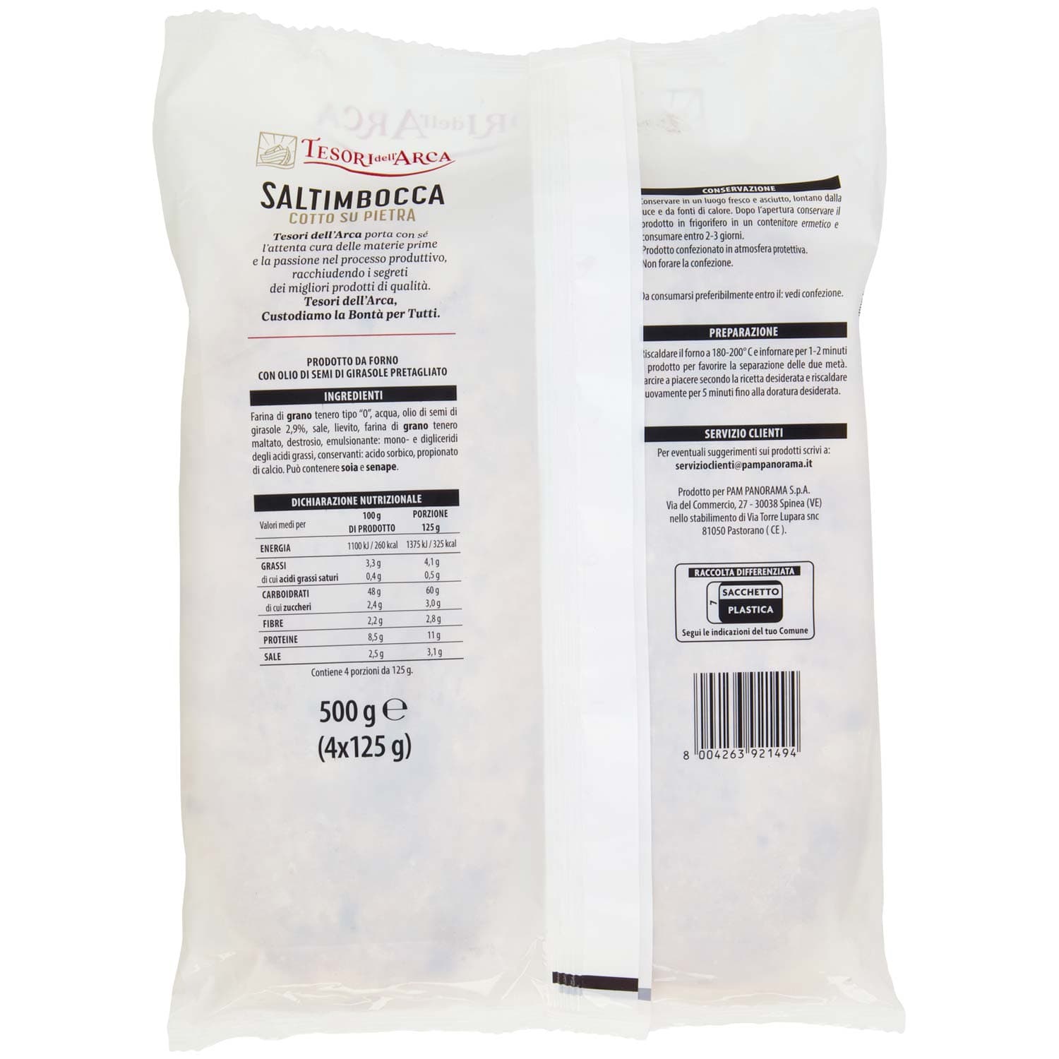 TESORI DELL'ARCA Saltimbocca Cotto su Pietra 4 x 125 g – immagine 4