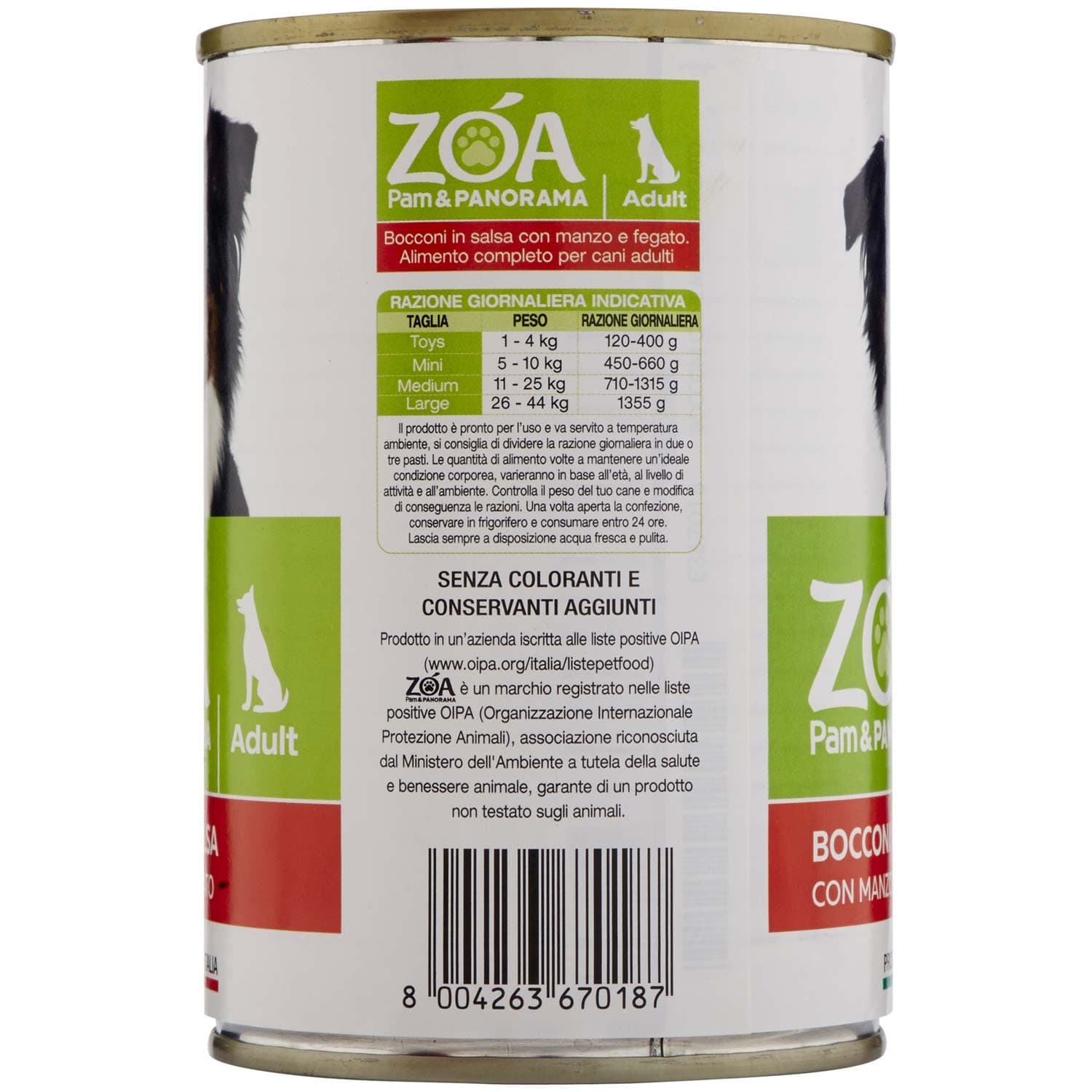 ZOA Adult Bocconi in Salsa con Manzo e Fegato 415 g – immagine 3