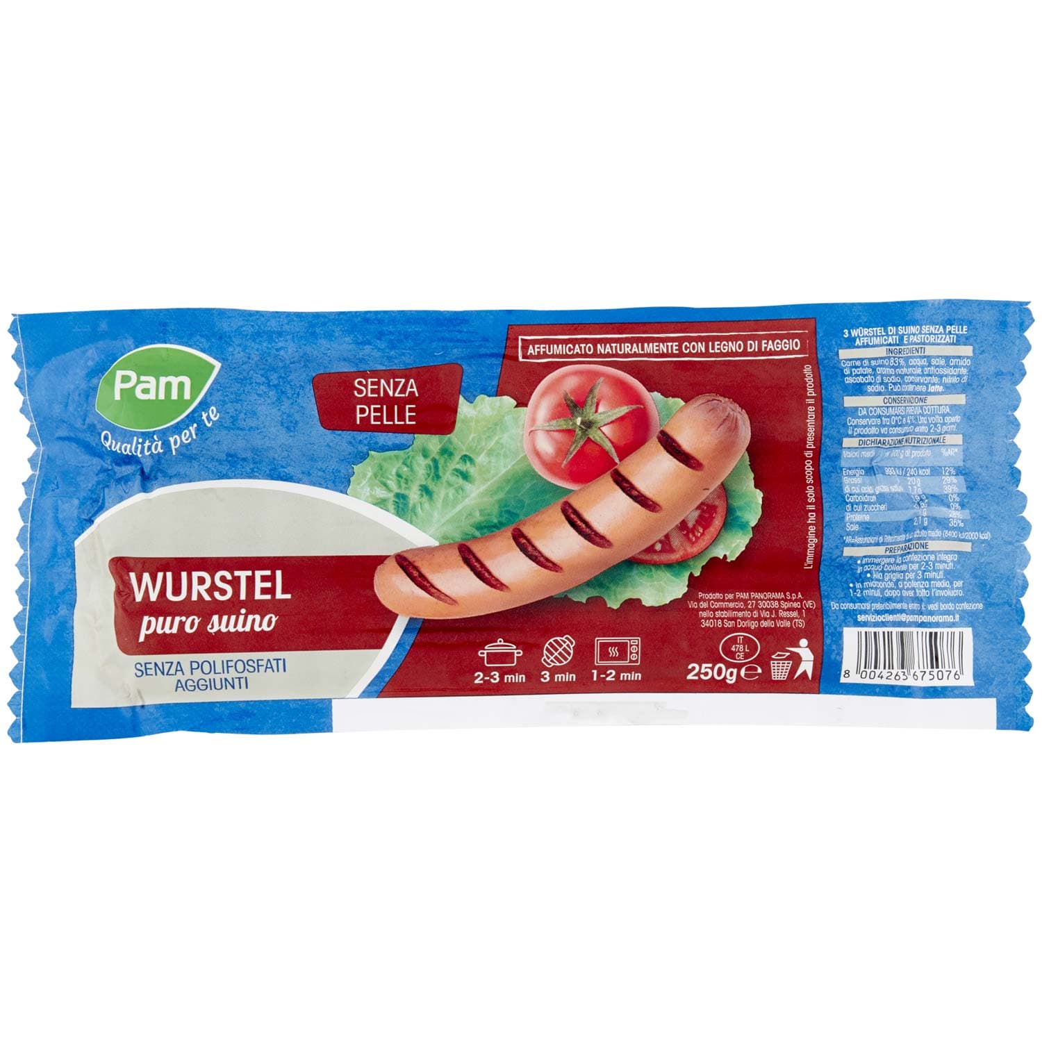 PAM Qualità per te Wurstel puro suino 250 g – immagine 2
