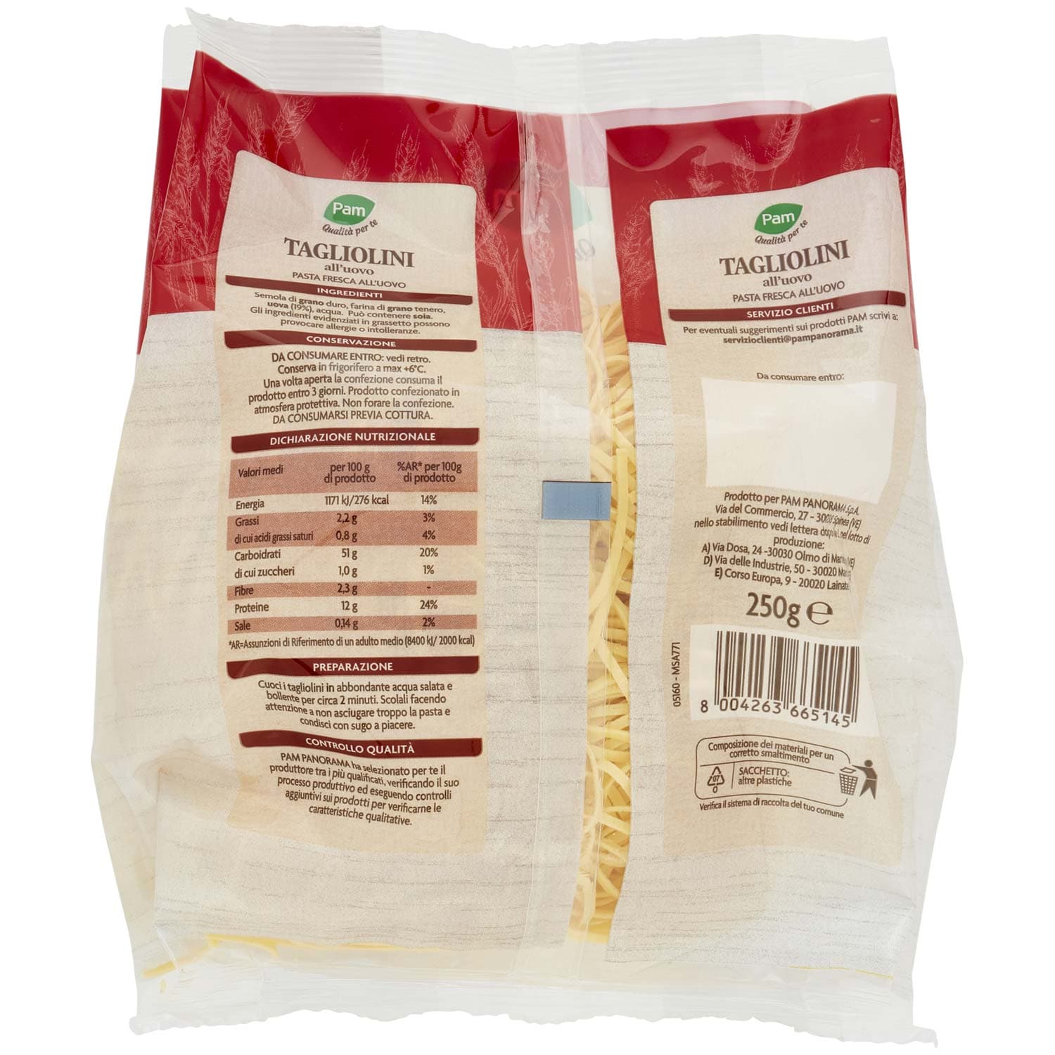 PAM Qualità per te Tagliolini all'uovo 250 g – immagine 4