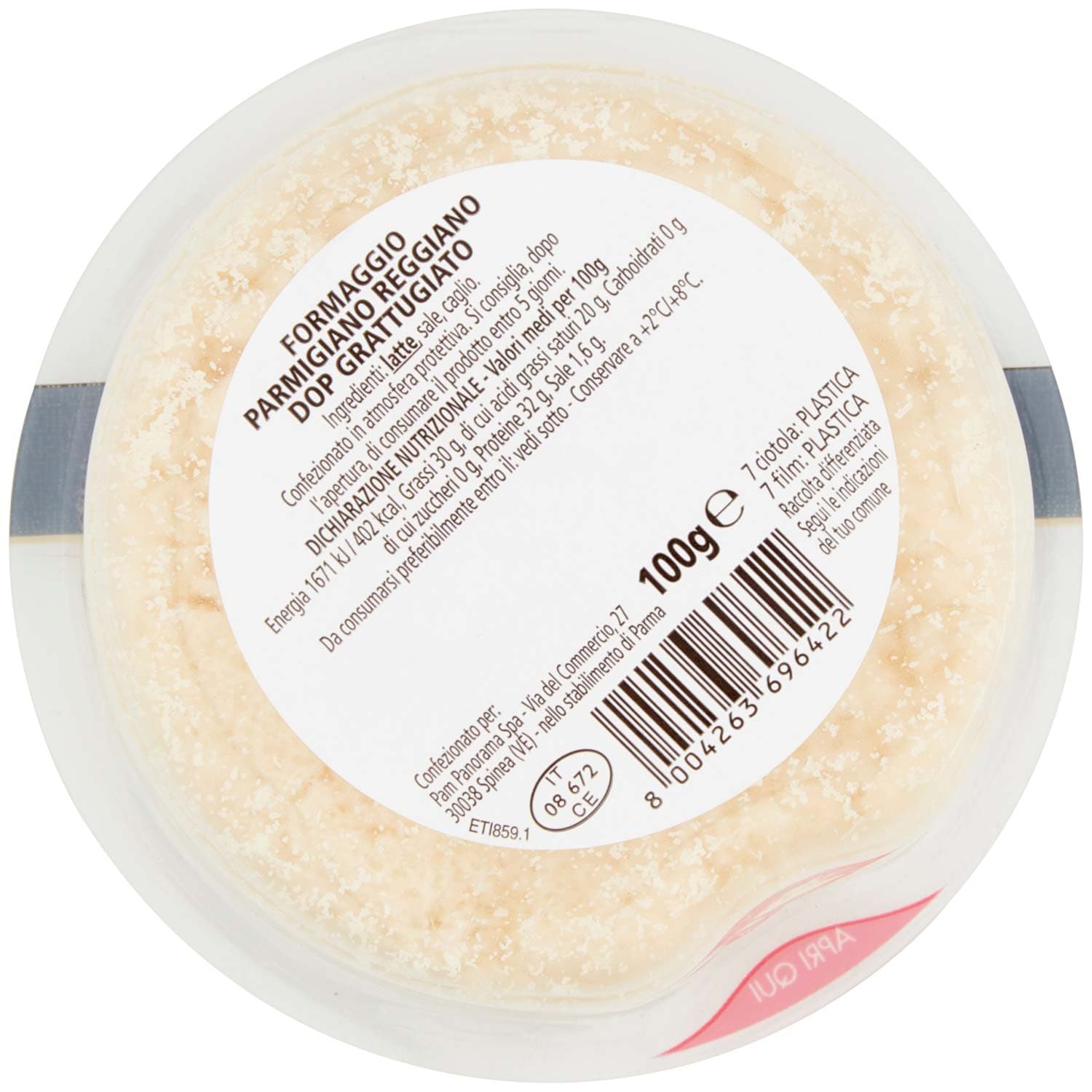 I TESORI Parmigiano Reggiano Grattugiato Stagionato Oltre 24 Mesi 100 g – immagine 4