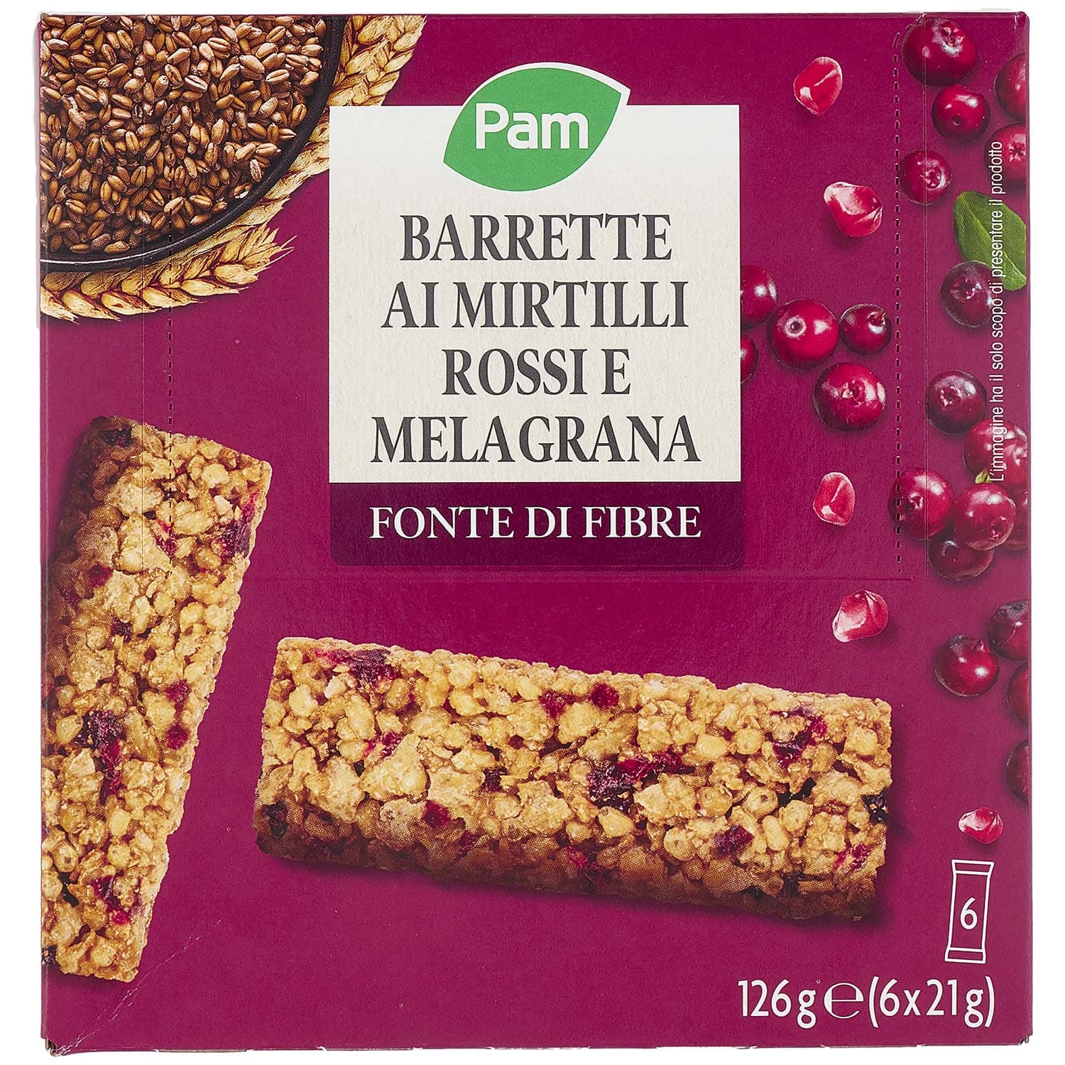 PAM Barrette ai Mirtilli Rossi e Melograna 6 x 21 g – immagine 2
