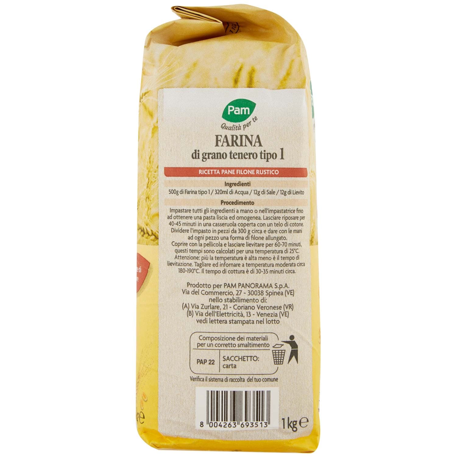 PAM Qualità per te Farina tipo 1 1 kg – immagine 3