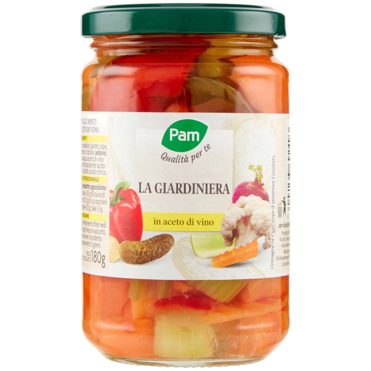 PAM Qualità per te Giardiniera in aceto di vino 300 g – immagine 2