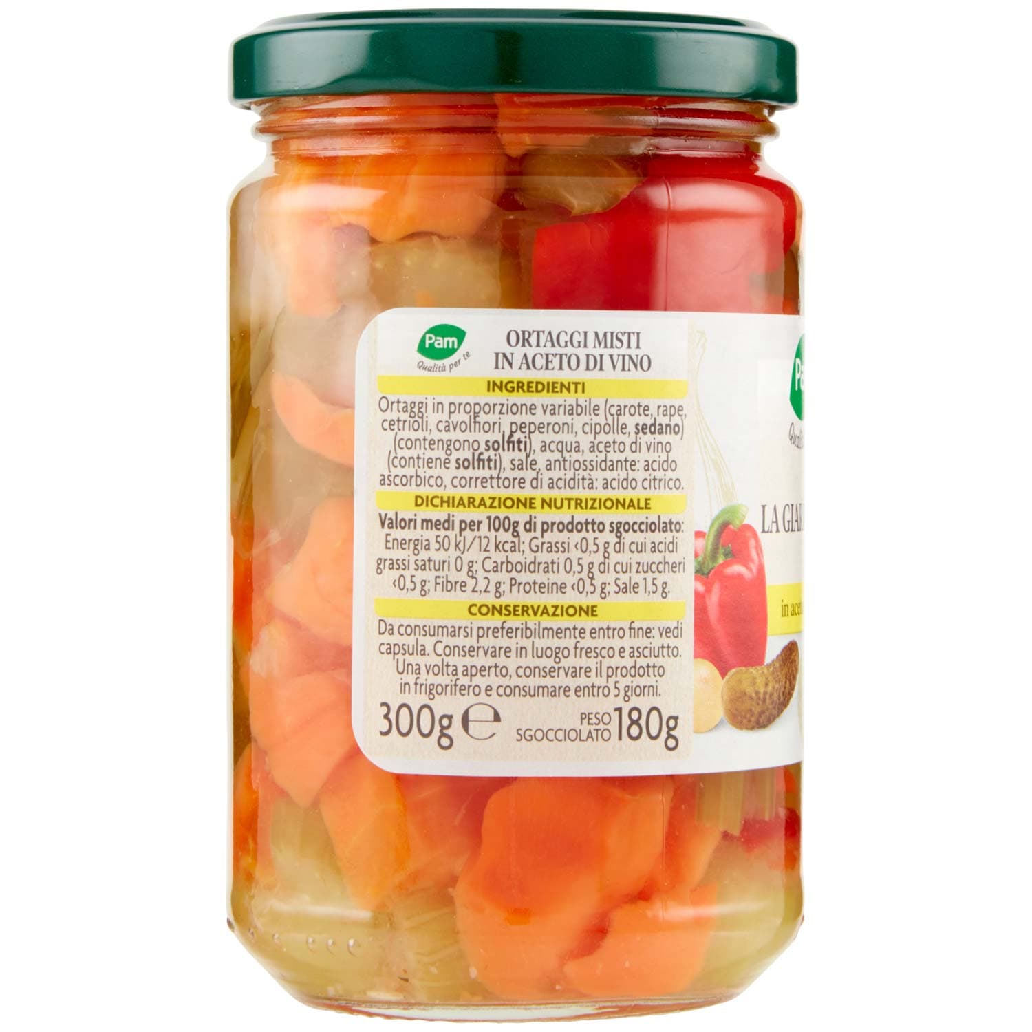 PAM Qualità per te Giardiniera in aceto di vino 300 g – immagine 3