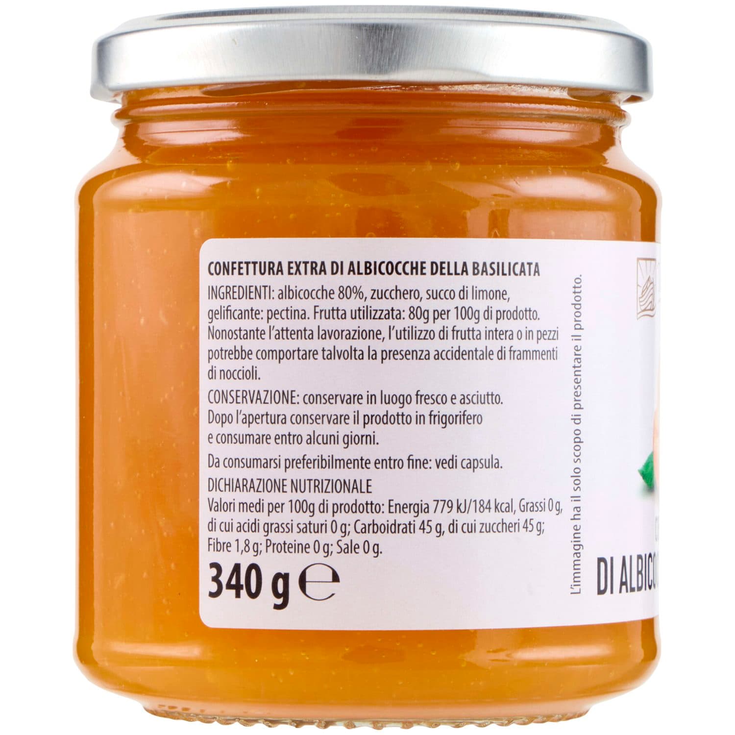TESORI DELL'ARCA Confettura Extra di Albicocche della Basilicata 340 g – immagine 3