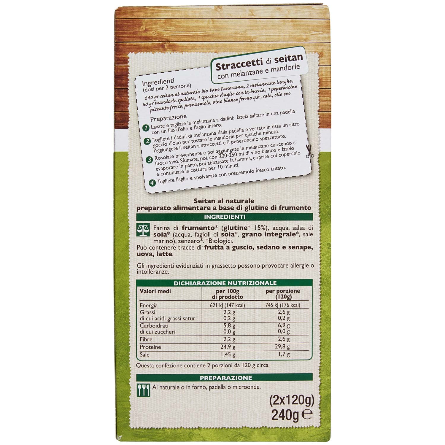 BIO Seitan al naturale 240g (120g x 2) – immagine 4