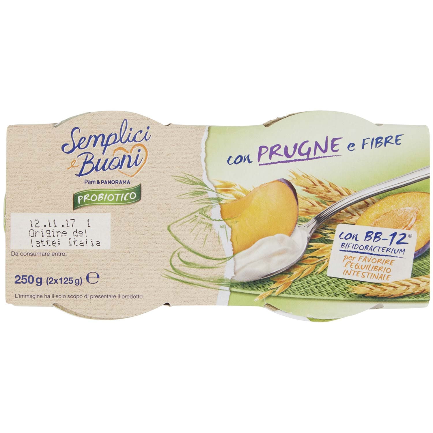 SEMPLICI E BUONI Probiotico con Prugne e Fibre 250 g (125 g x 2) – immagine 6