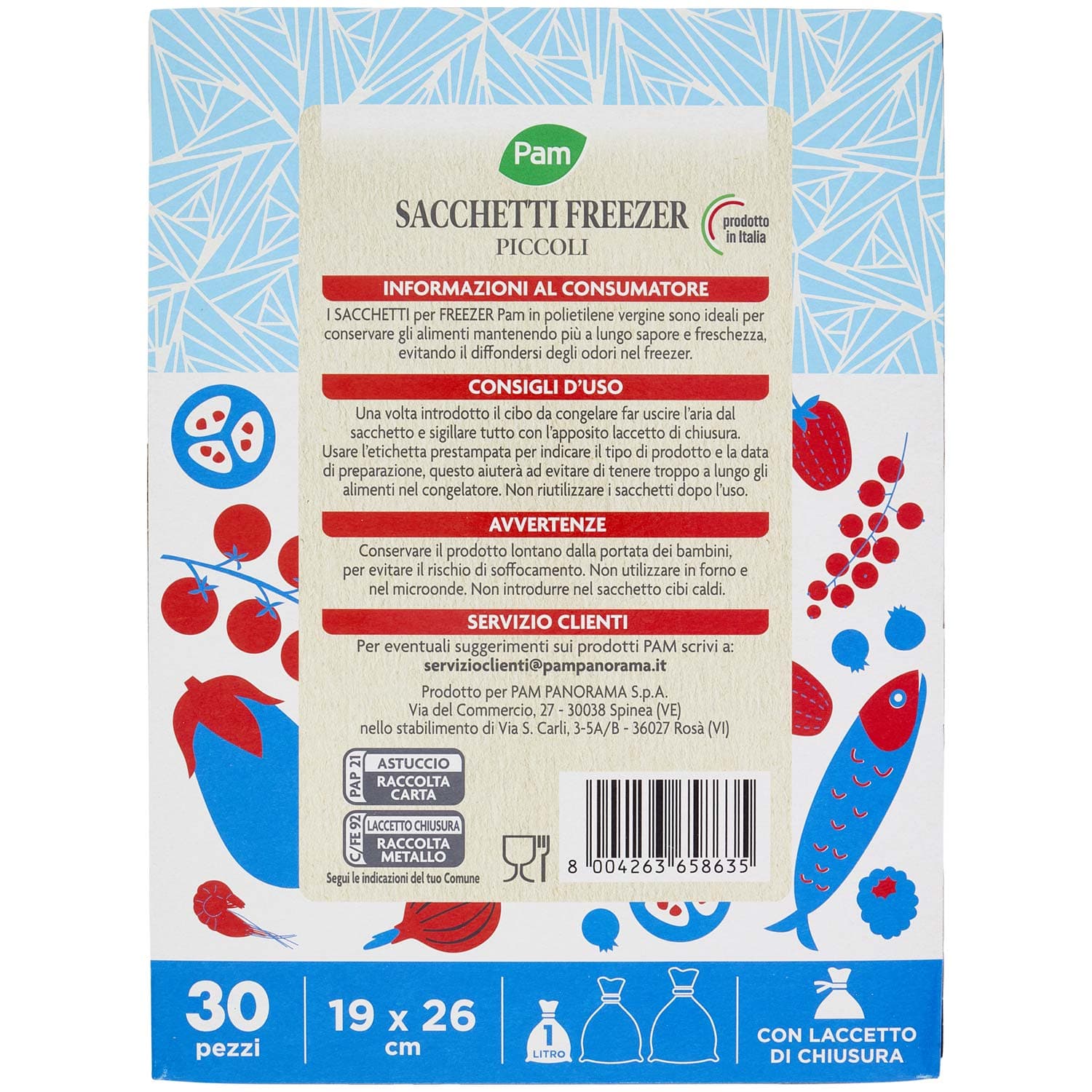 PAM PANORAMA Sacchetti Freezer 19x26 cm 30 pz – immagine 4