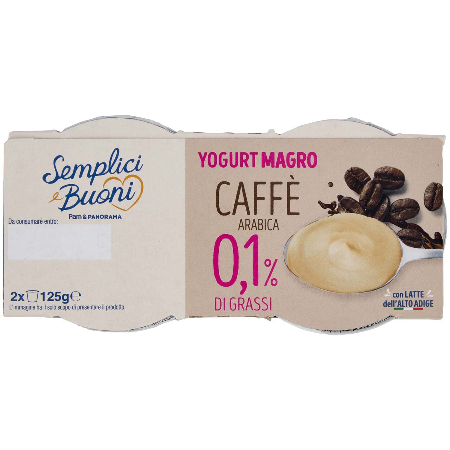 SEMPLICI E BUONI 0,1% di Grassi Yogurt Magro Caffè Arabica 2 x 125 g – immagine 6