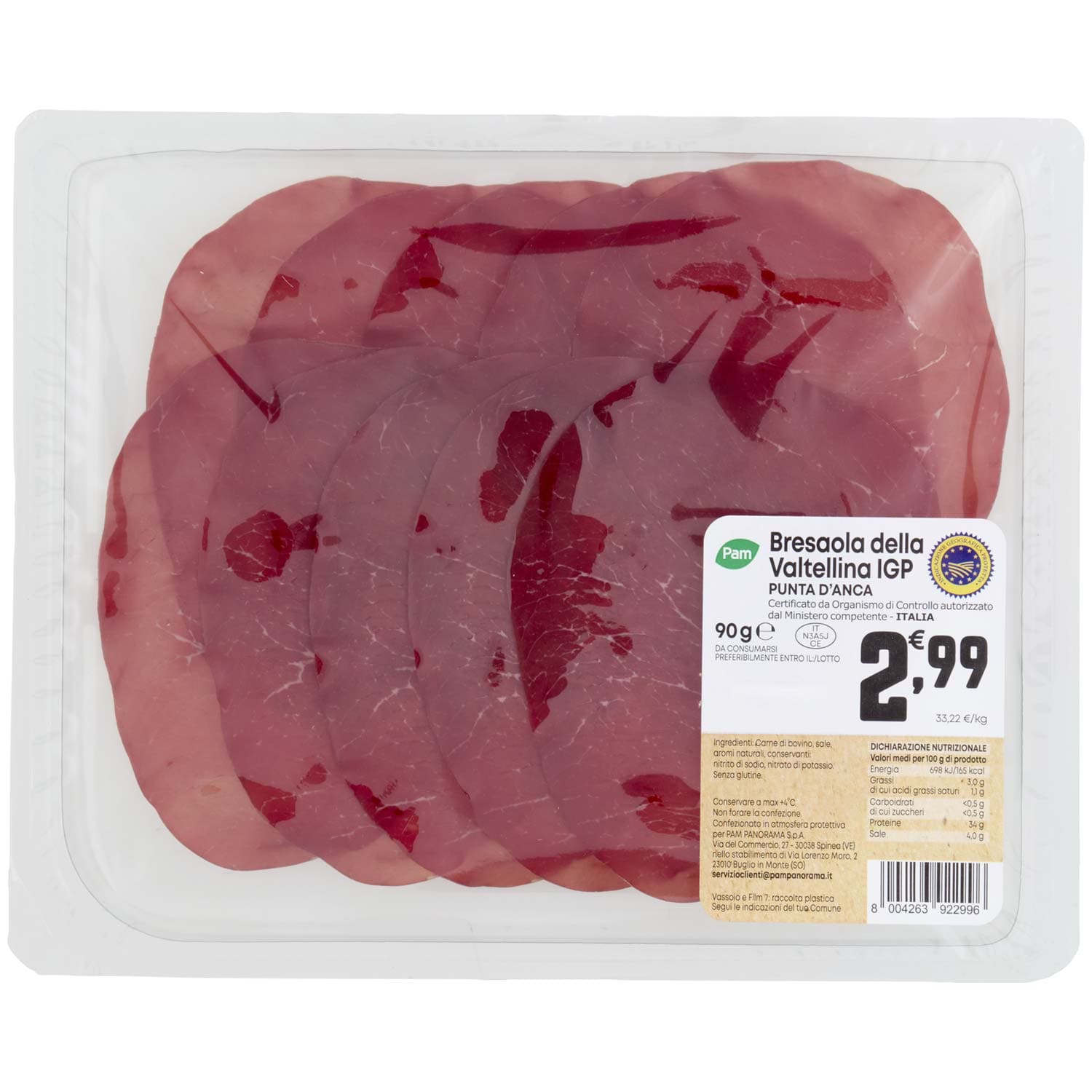 PAM Bresaola della Valtellina IGP 90 g – immagine 2