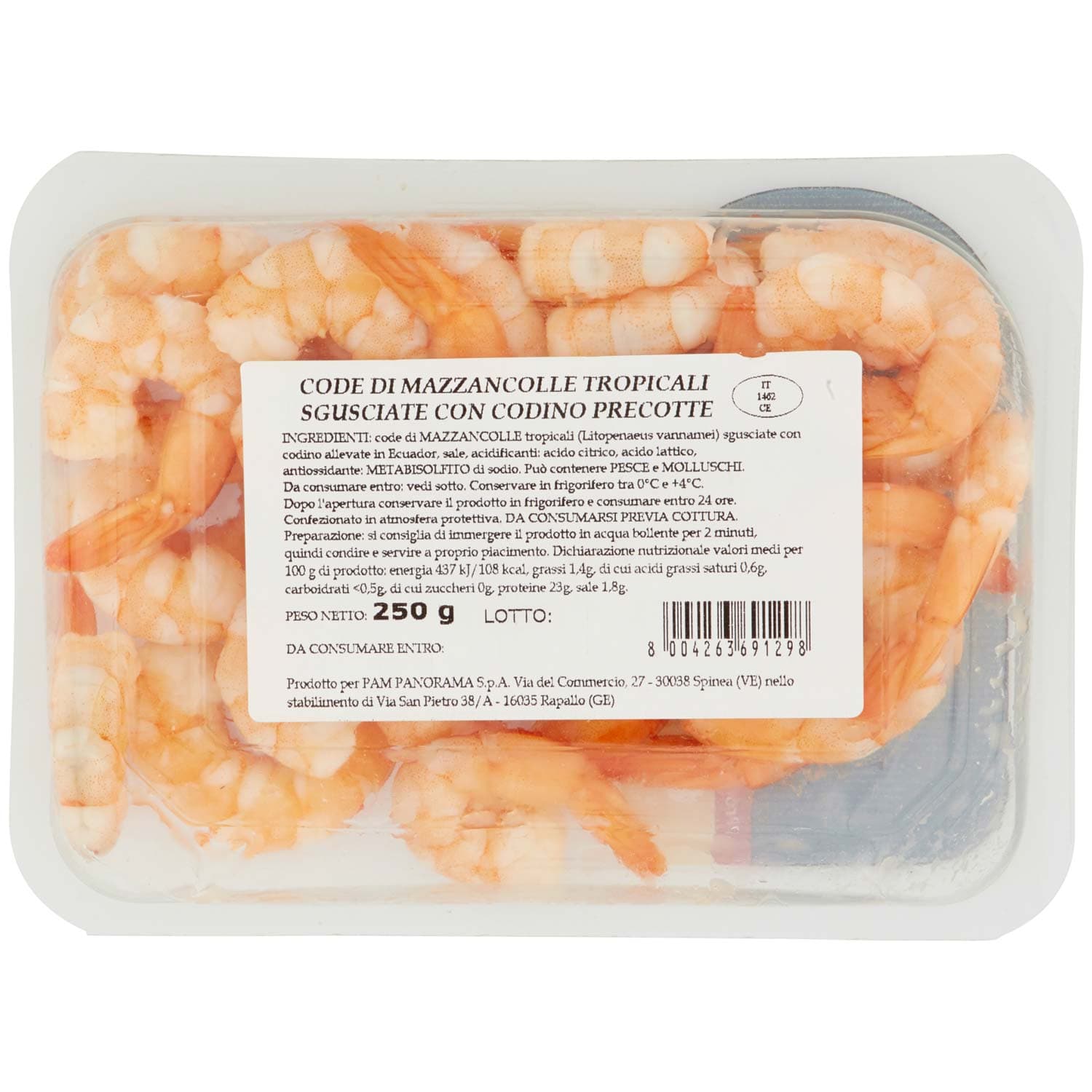 FRESCHE BONTÁ Code di Mazzancolle Tropicali Sgusciate con Codino Precotte 250 g – immagine 4