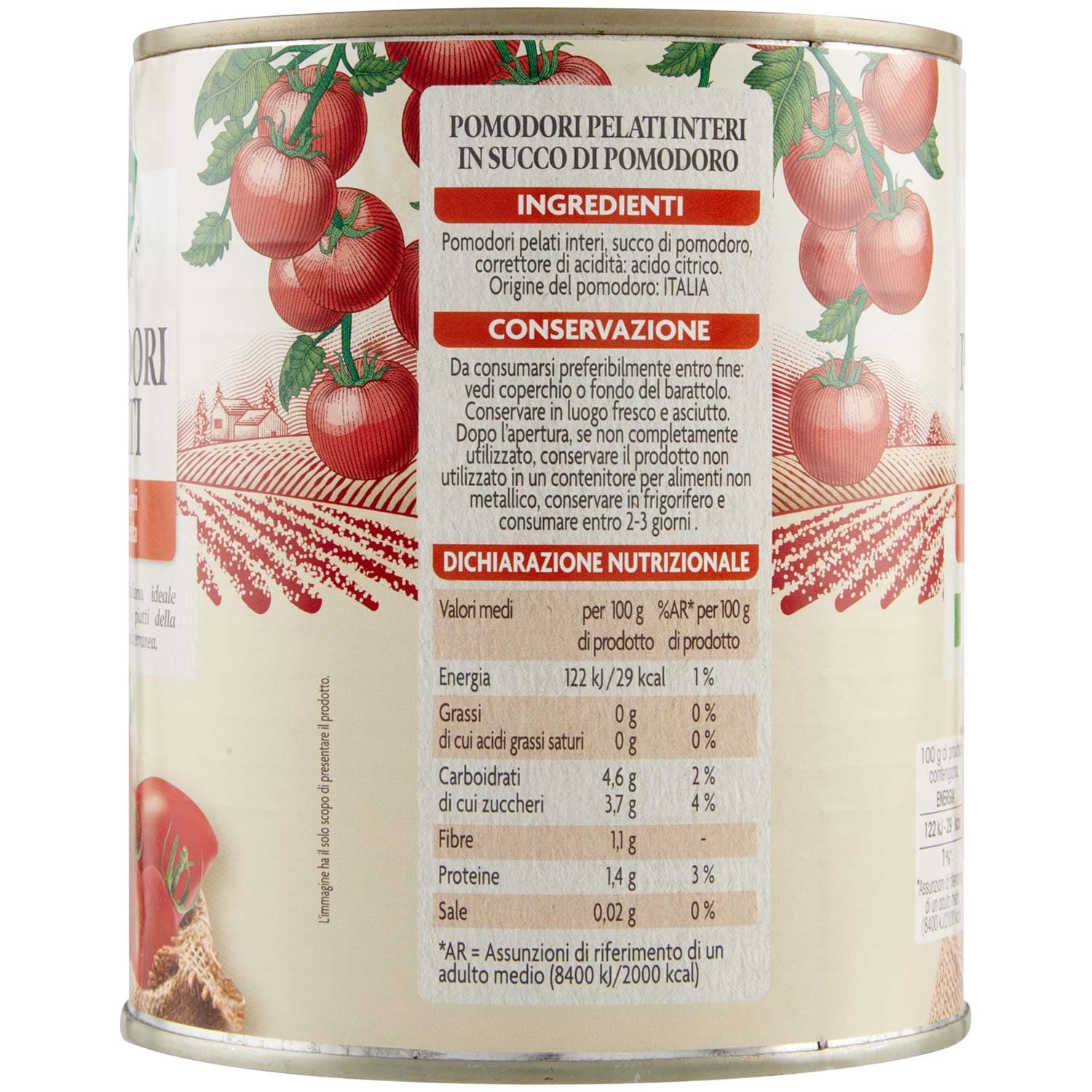 PAM PANORAMA Pomodori Pelati Interi 800 g – immagine 3