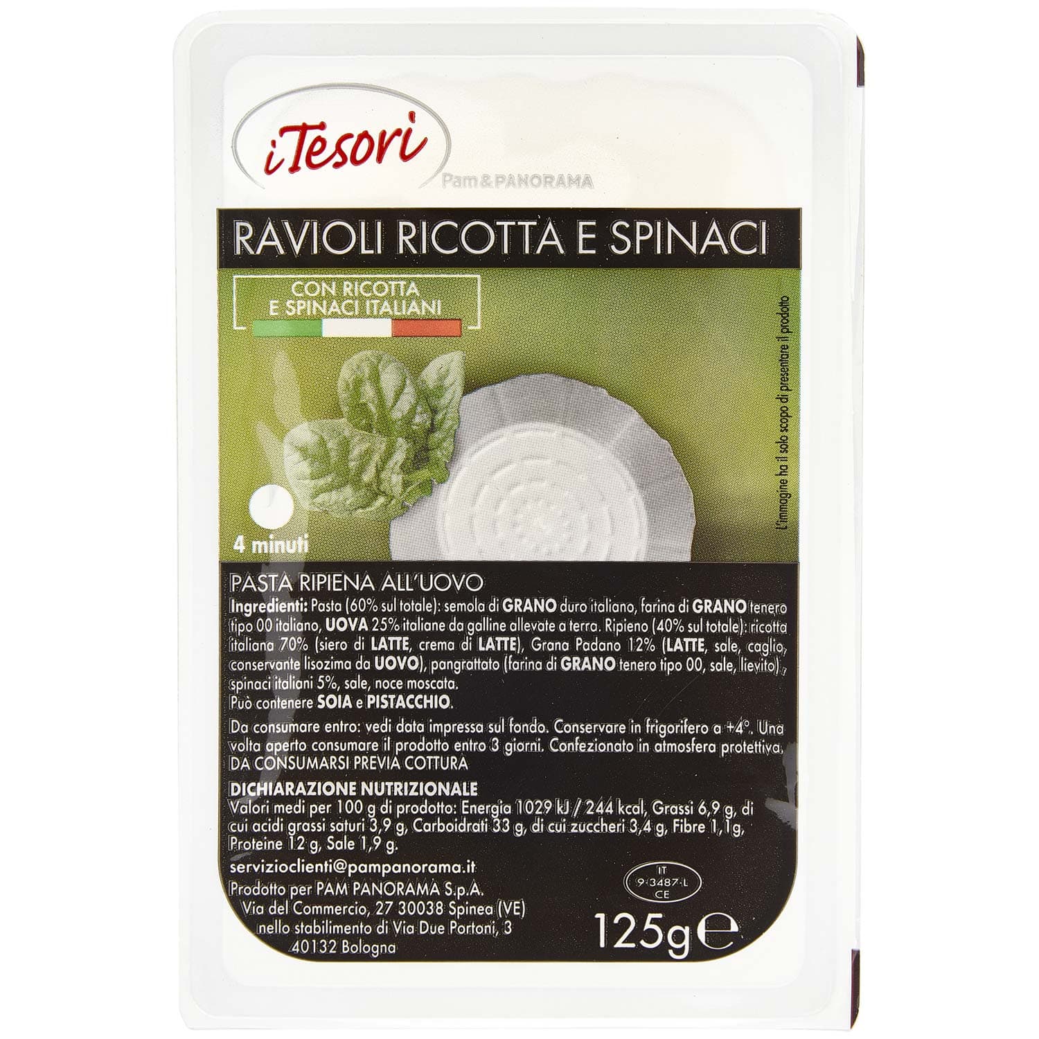 I TESORI Ravioli Ricotta e Spinaci 125 g – immagine 2