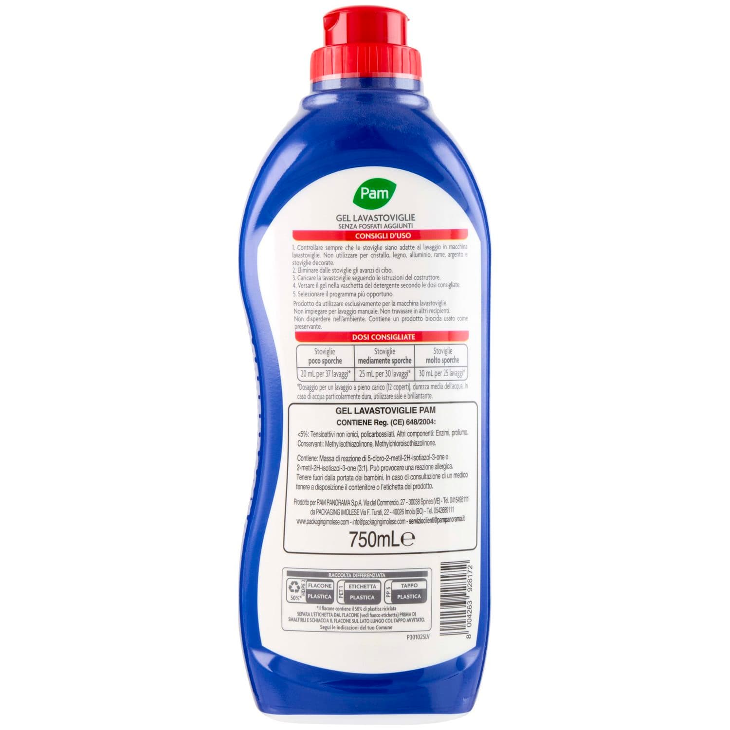 PAM Gel Lavastoviglie Tutto in Uno Profumo di Limone 750 mL – immagine 4