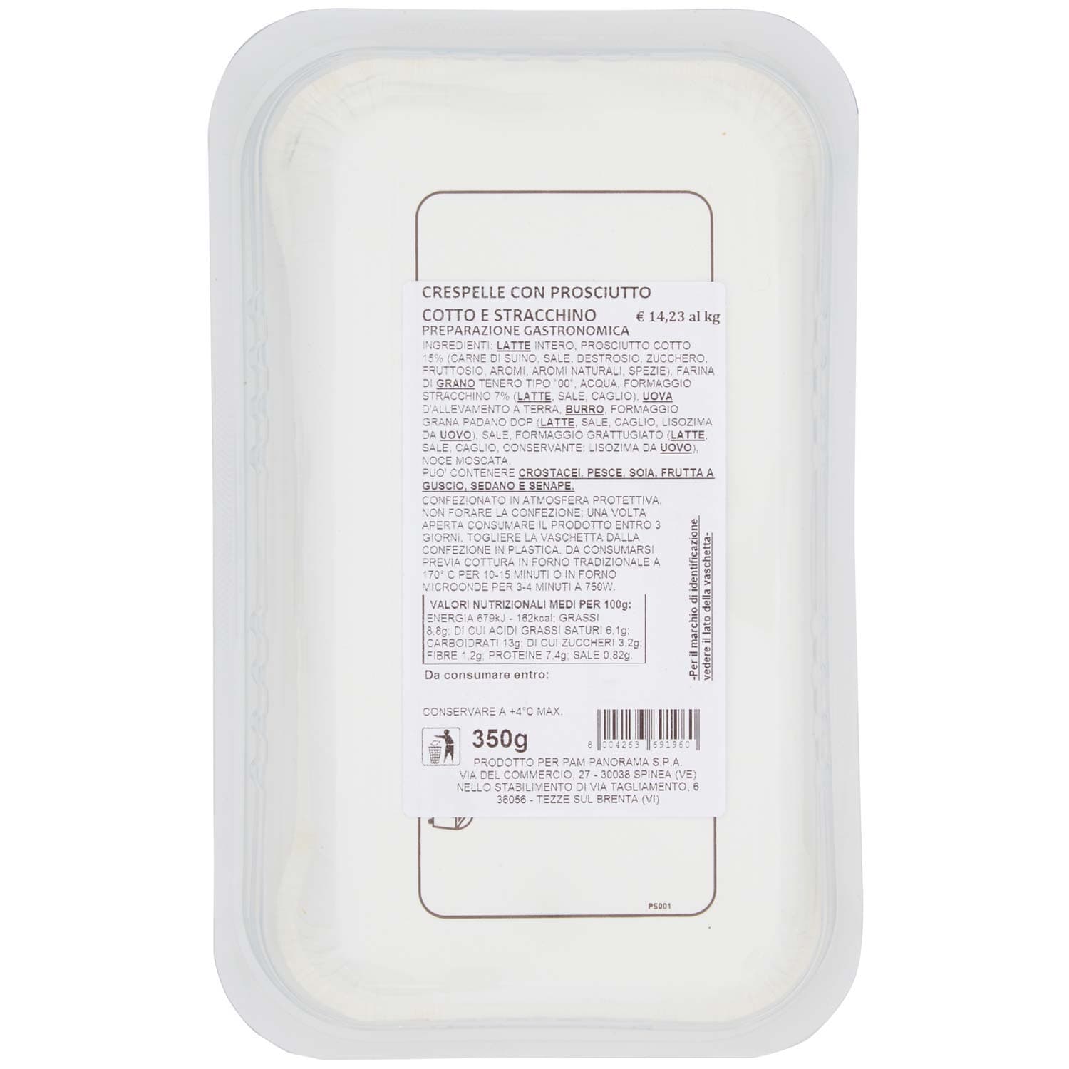 FRESCHE BONTA' Crespelle Prosciutto Cotto e Stracchino 350 g – immagine 4