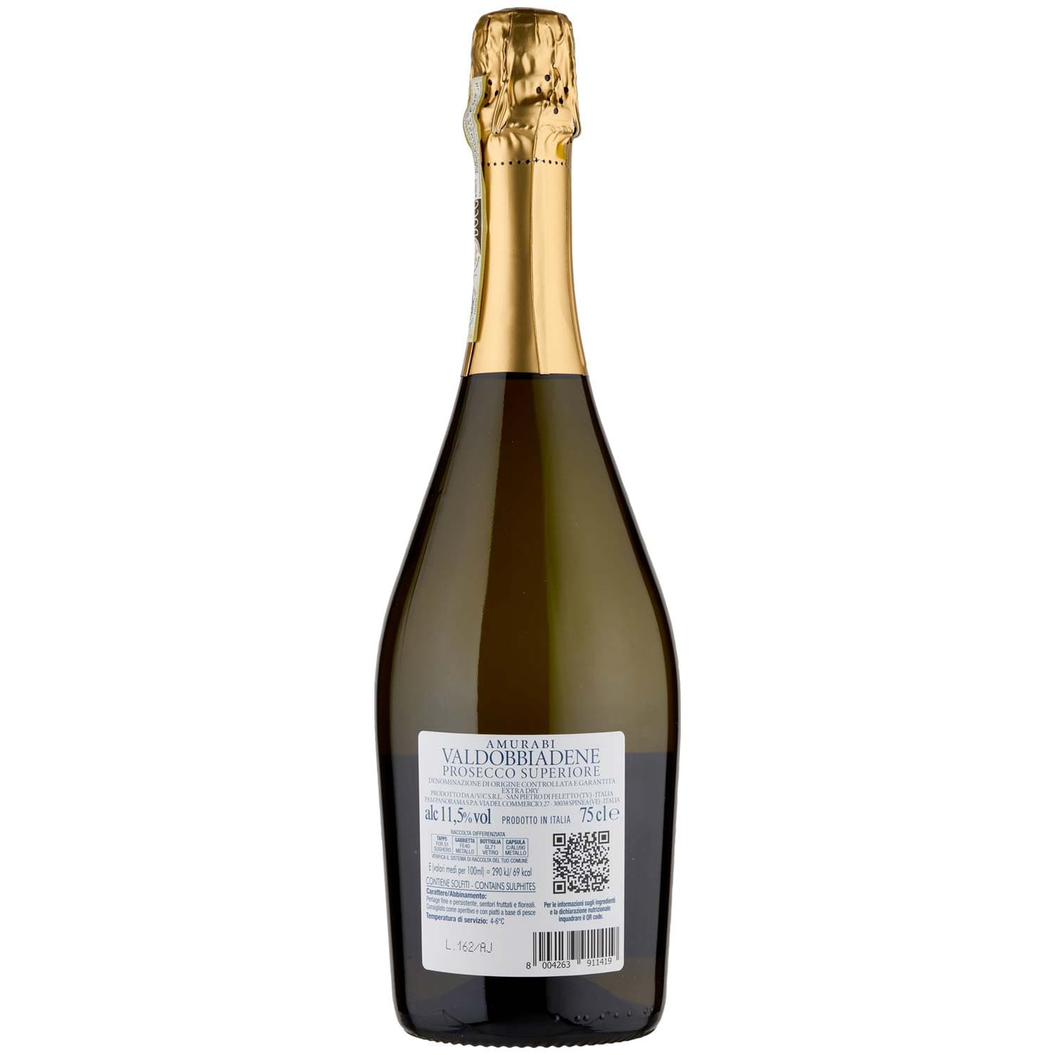Amurabi Valdobbiadene Prosecco Superiore D.O.C.G. Extra Dry 75 cl – immagine 4