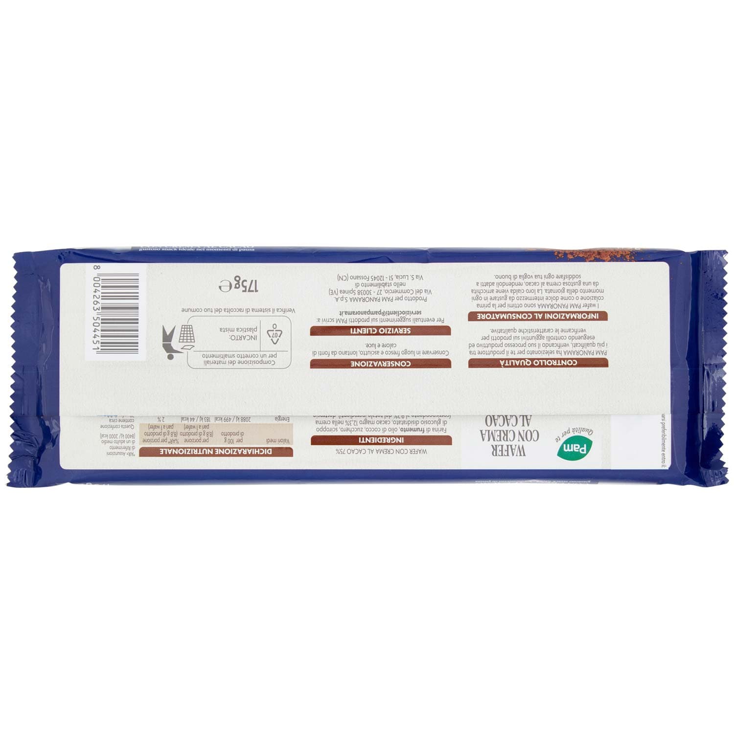 PAM PANORAMA Wafer con crema al cacao 175 g – immagine 4