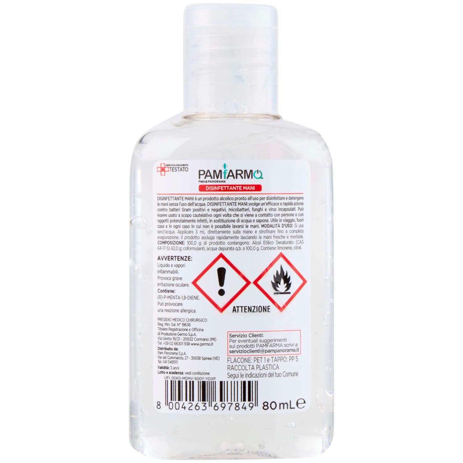 PAMFARMA Disinfettante Mani 80 mL – immagine 4