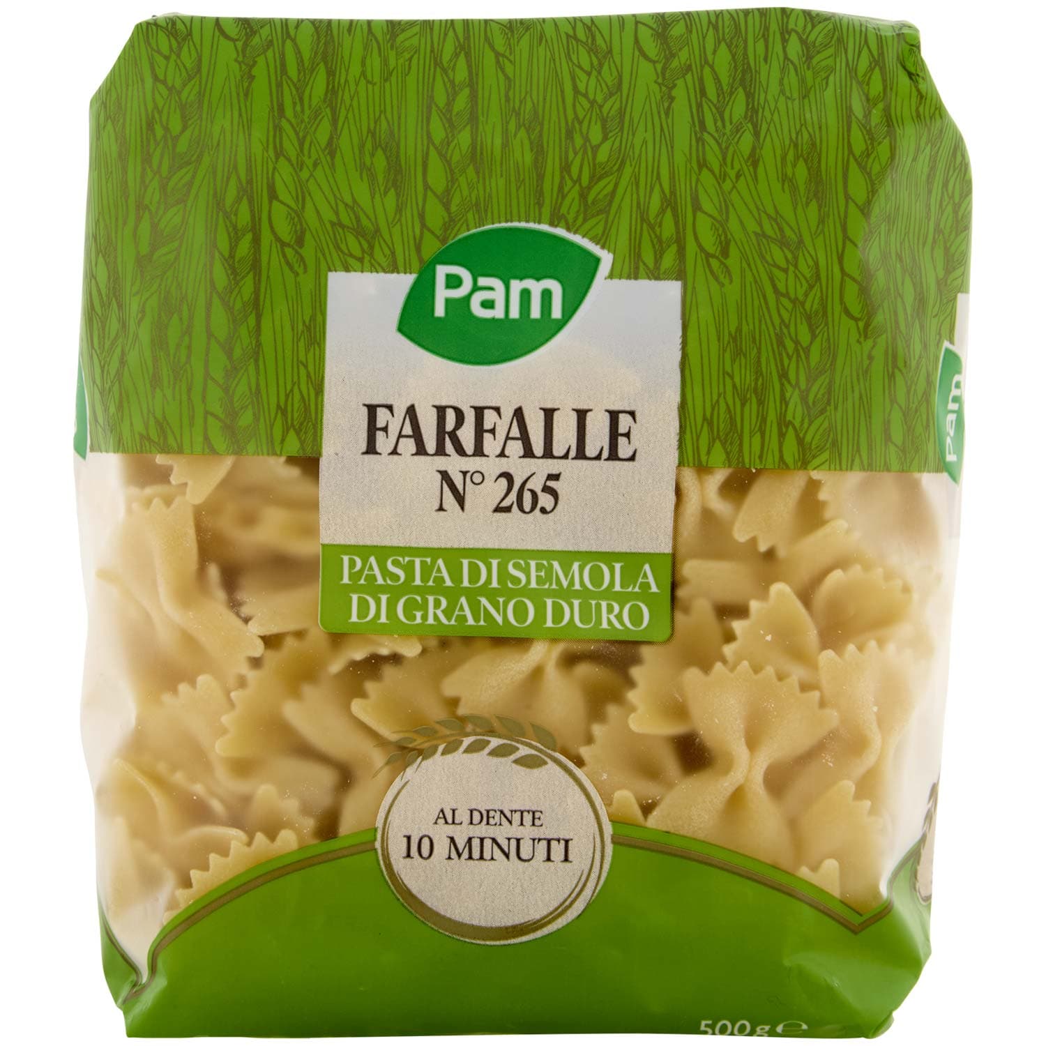 PAM Farfalle N° 265 Pasta di Semola di Grano Duro 500 g – immagine 2