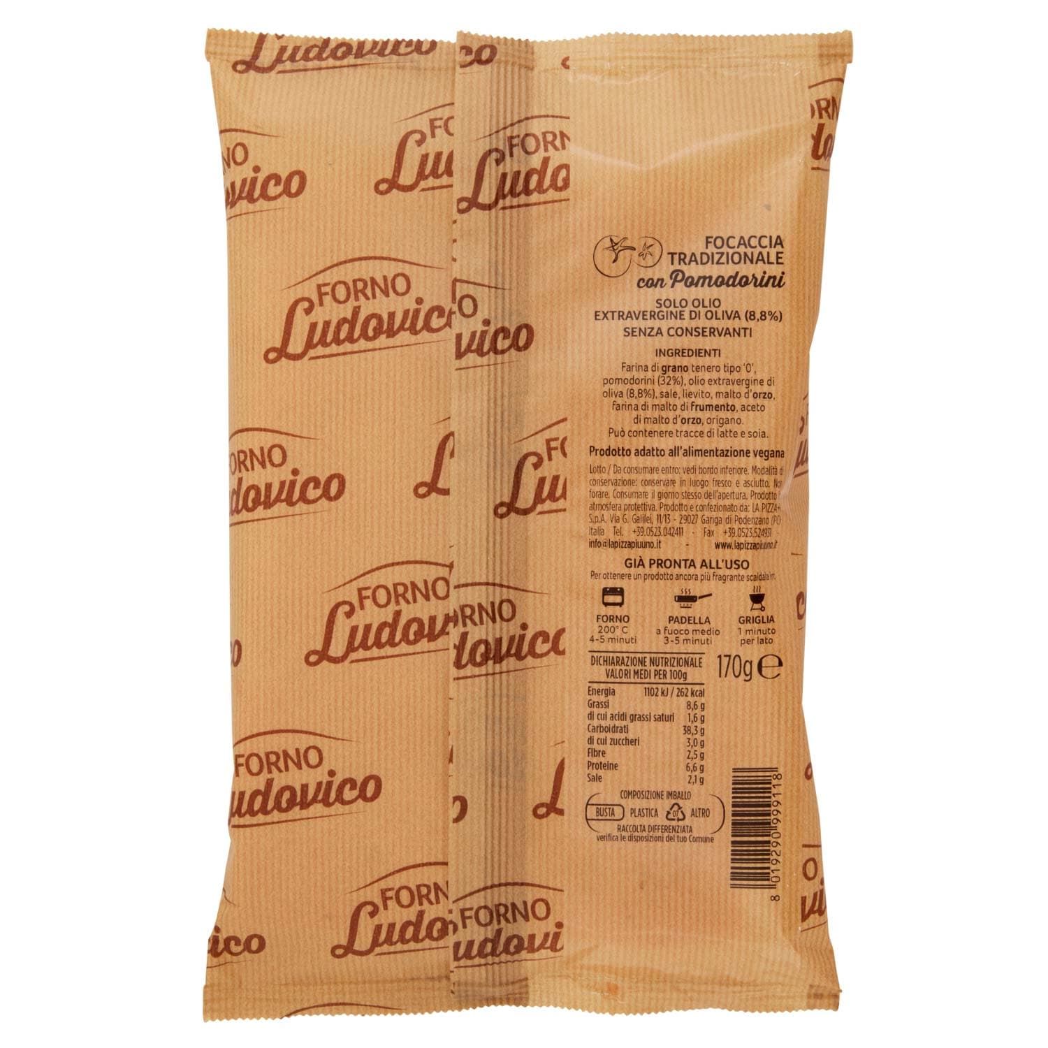 Forno Ludovico Focaccia Tradizionale con Pomodorini 170 g – immagine 4