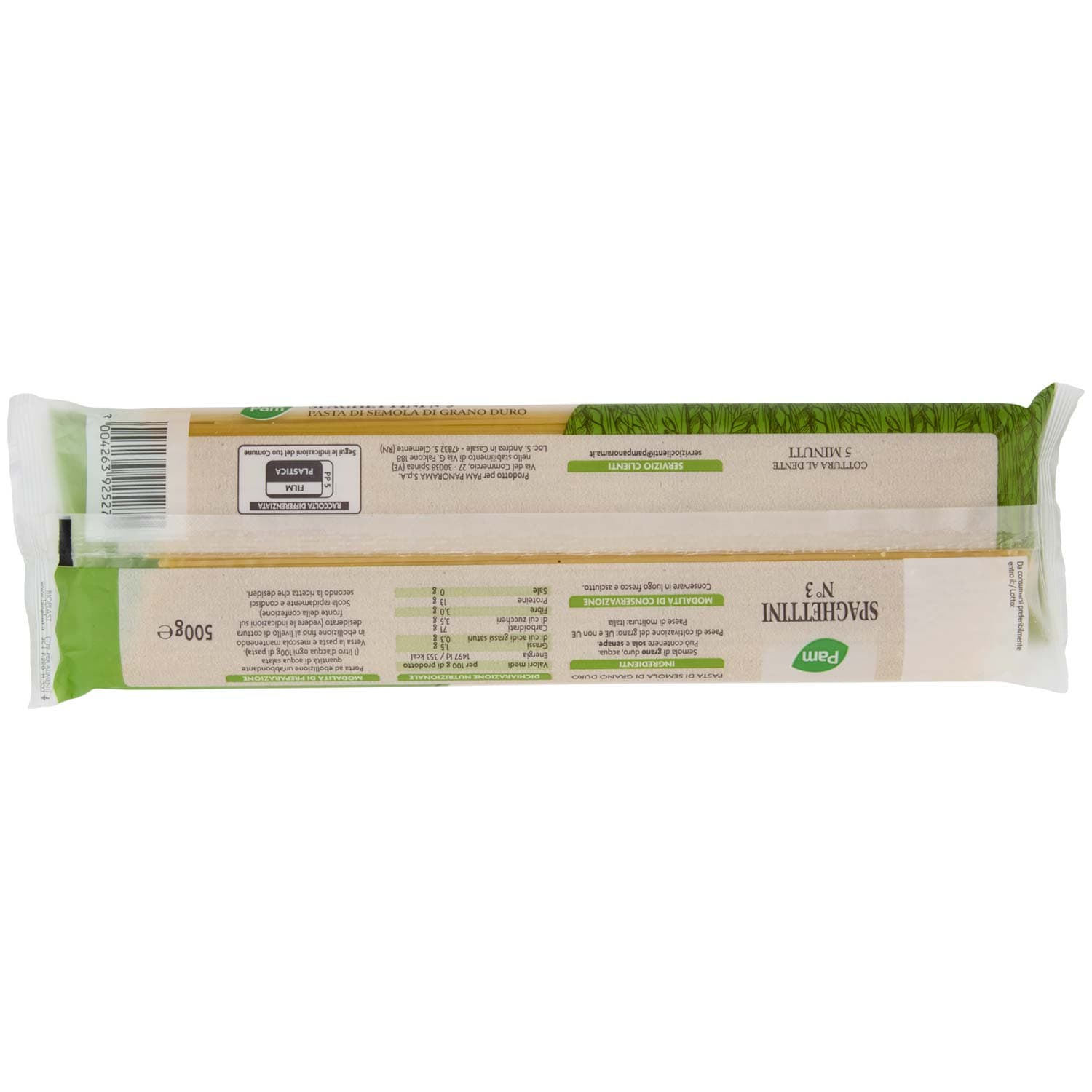 PAM Spaghettini N° 3 Pasta di Semola di Grano Duro 500 g – immagine 4