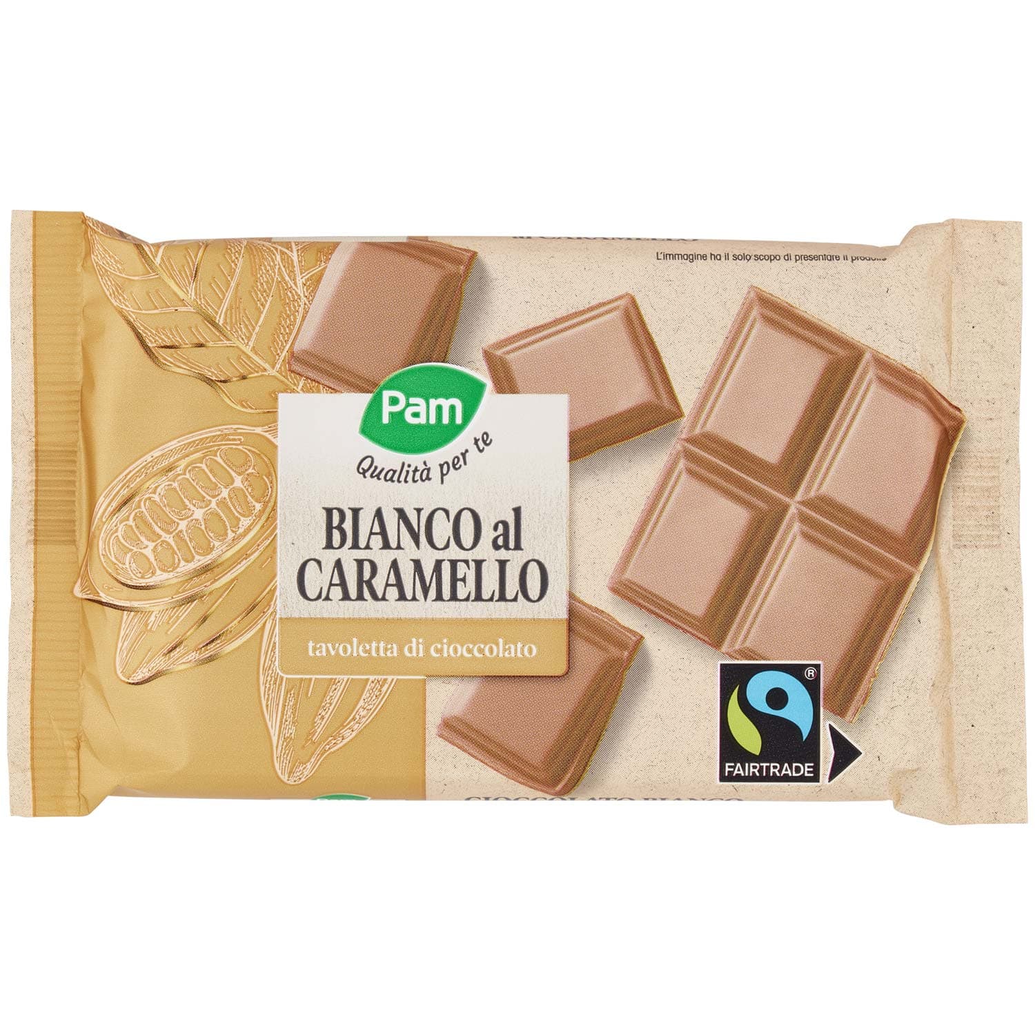 PAM Qualità per te Bianco al Caramello tavoletta di cioccolato 100 g – immagine 2