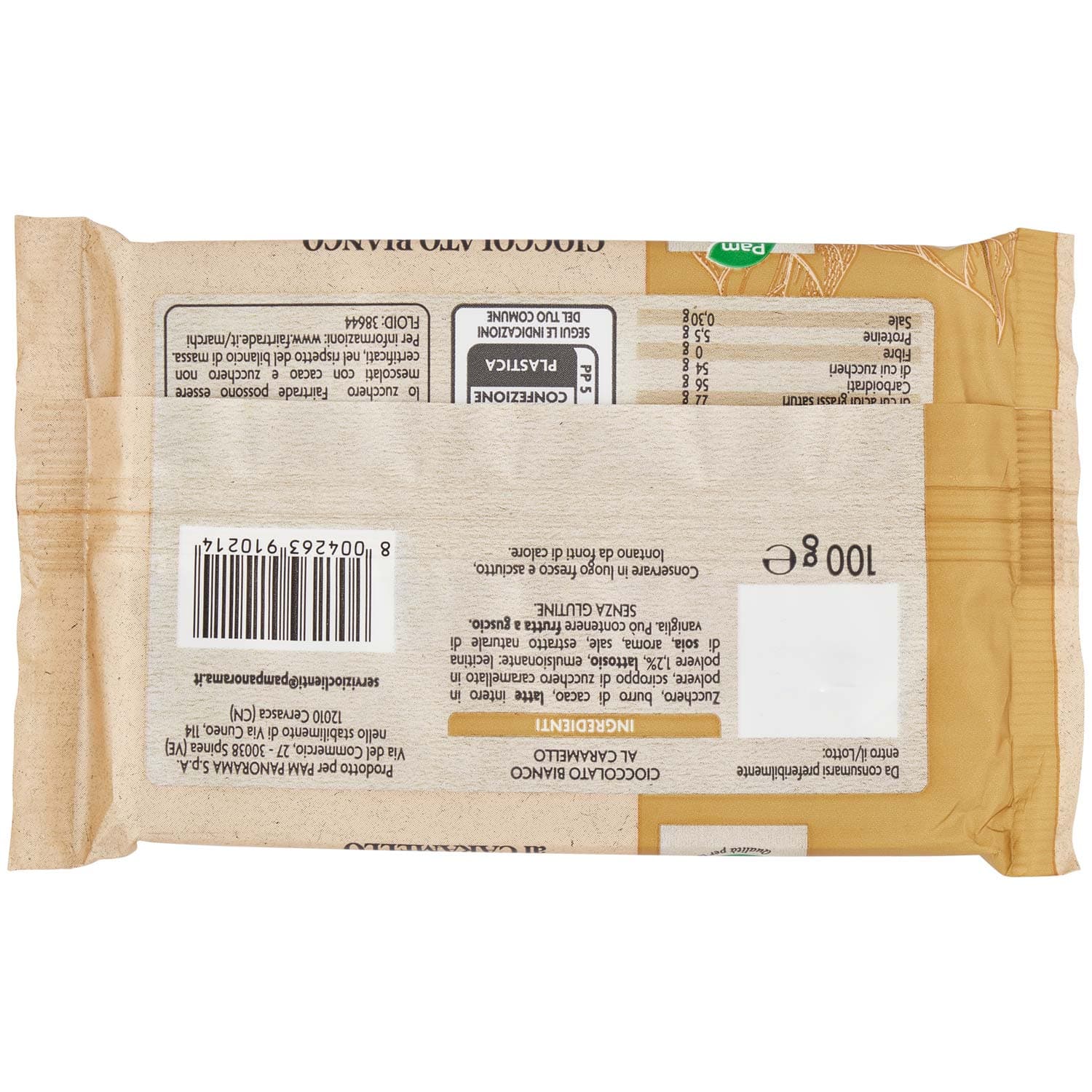 PAM Qualità per te Bianco al Caramello tavoletta di cioccolato 100 g – immagine 4