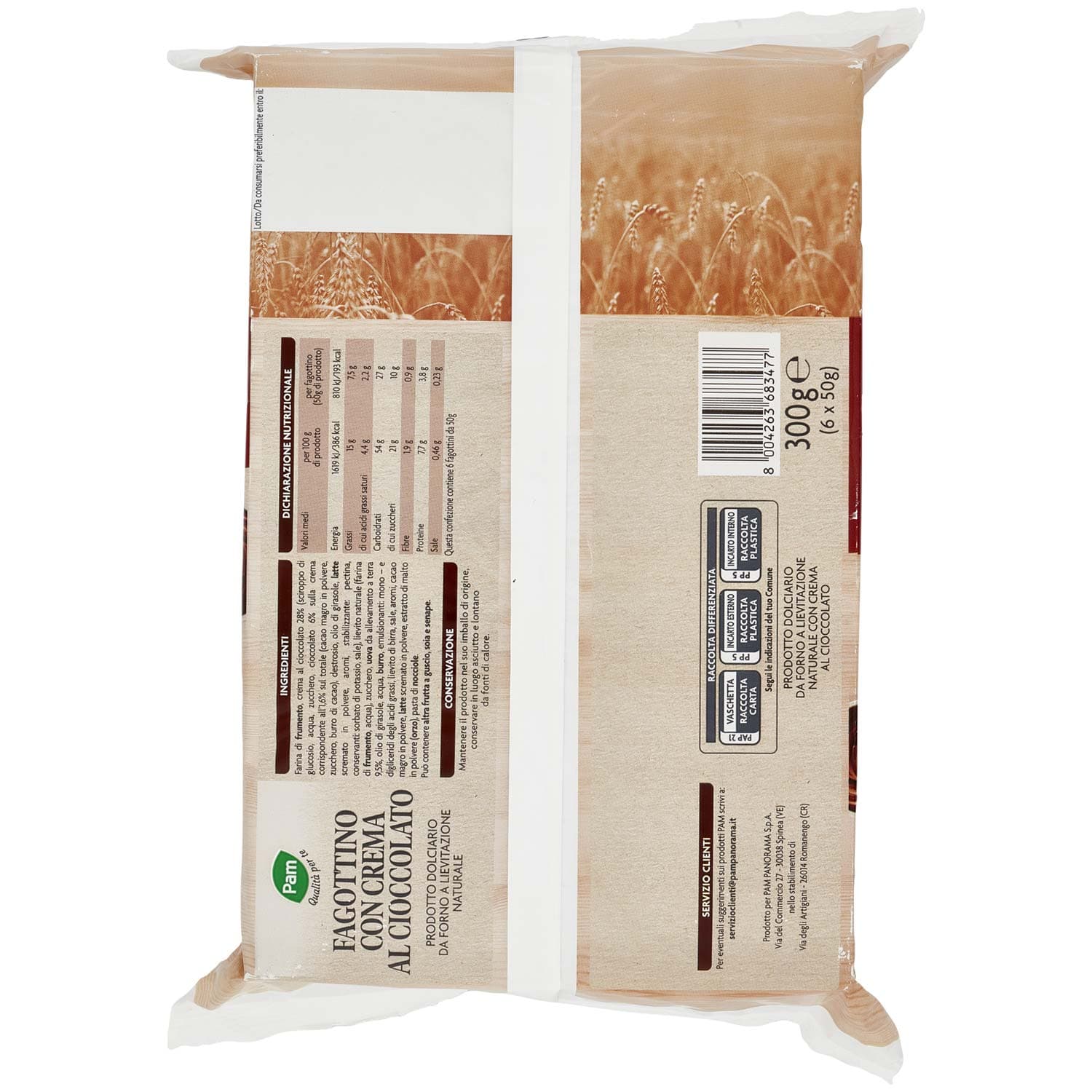 PAM PANORAMA Fagottino con crema al cioccolato 300g (50g x 6) – immagine 4