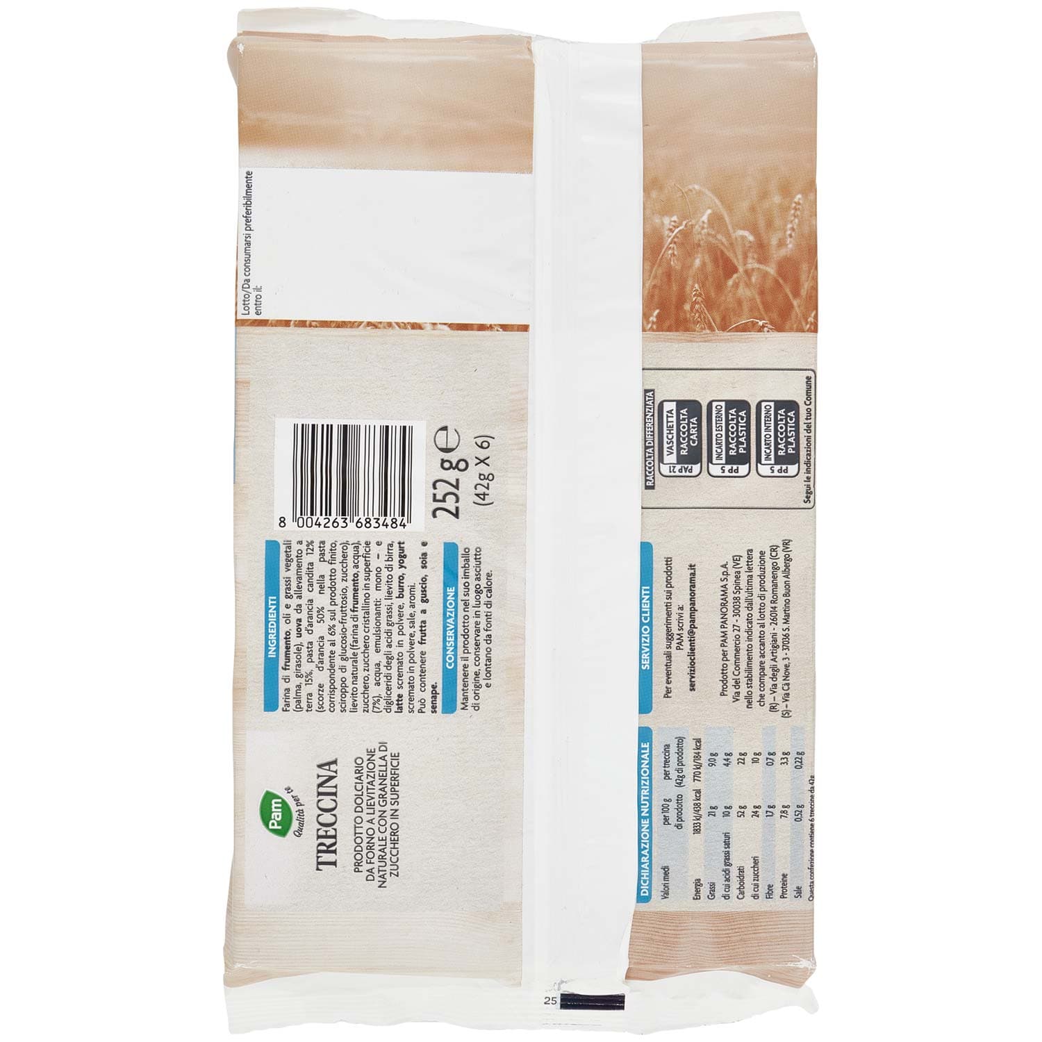 PAM PANORAMA Treccina 252g (42g x 6) – immagine 4