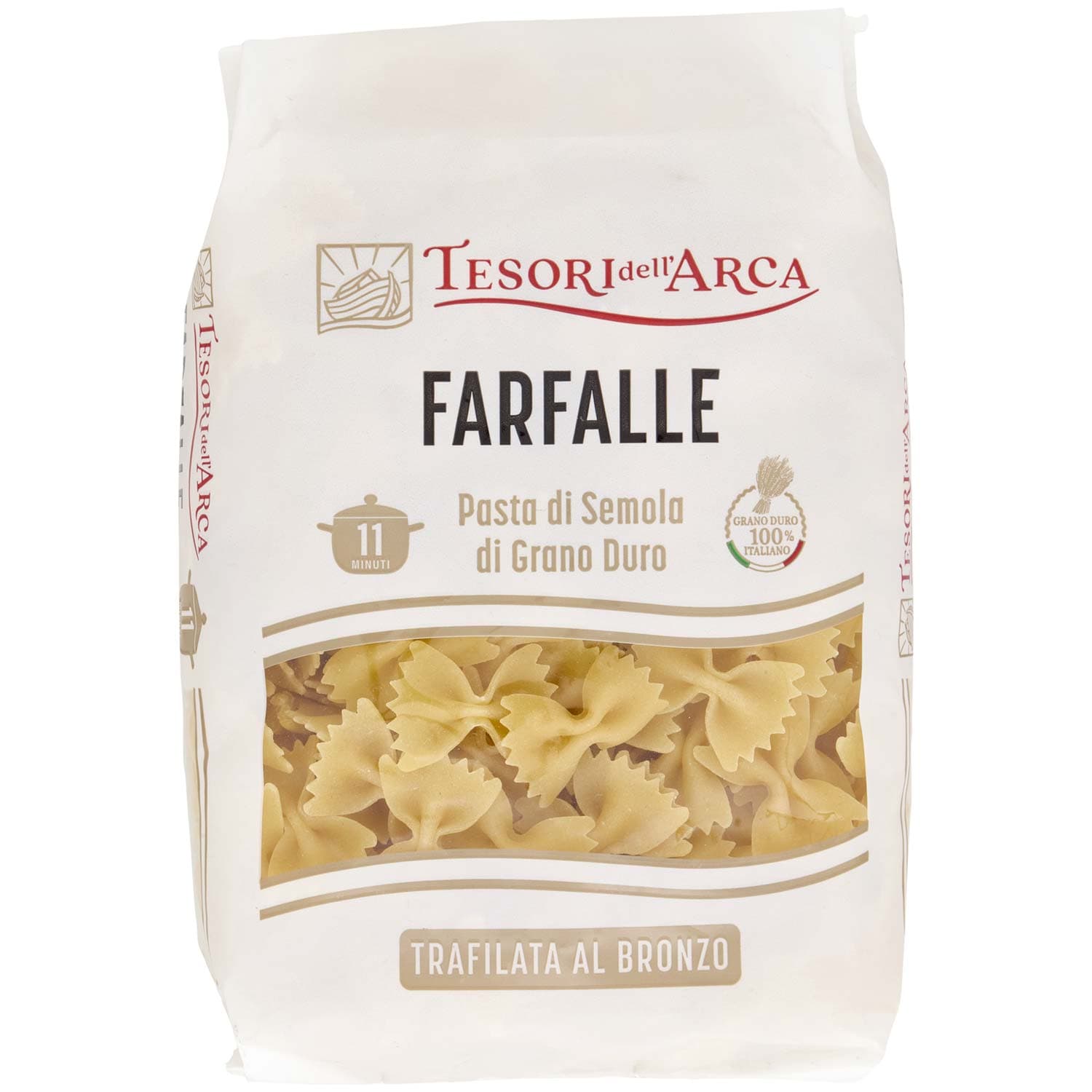 TESORI DELL'ARCA Pasta di Semola di Grano Duro Farfalle 500 g – immagine 2