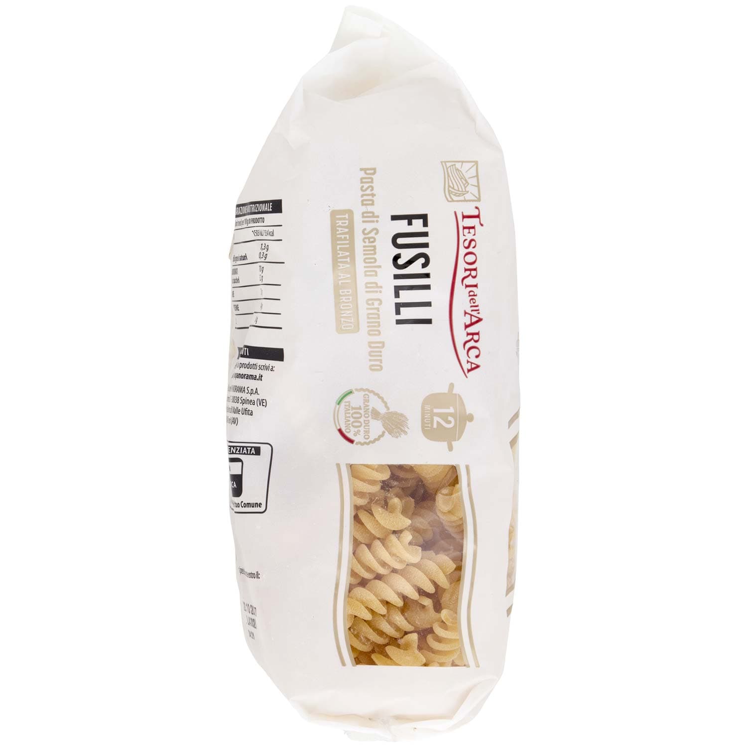 TESORI DELL'ARCA Pasta di Semola di Grano Duro Fusilli 500 g – immagine 3