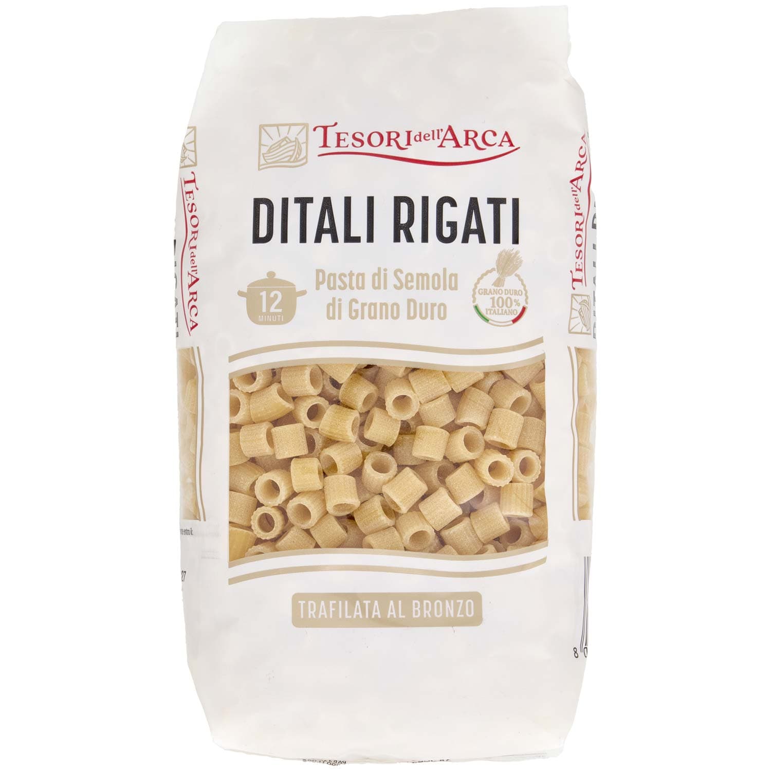 TESORI DELL'ARCA Pasta di Semola di Grano Duro Ditali Rigati 500 g – immagine 2