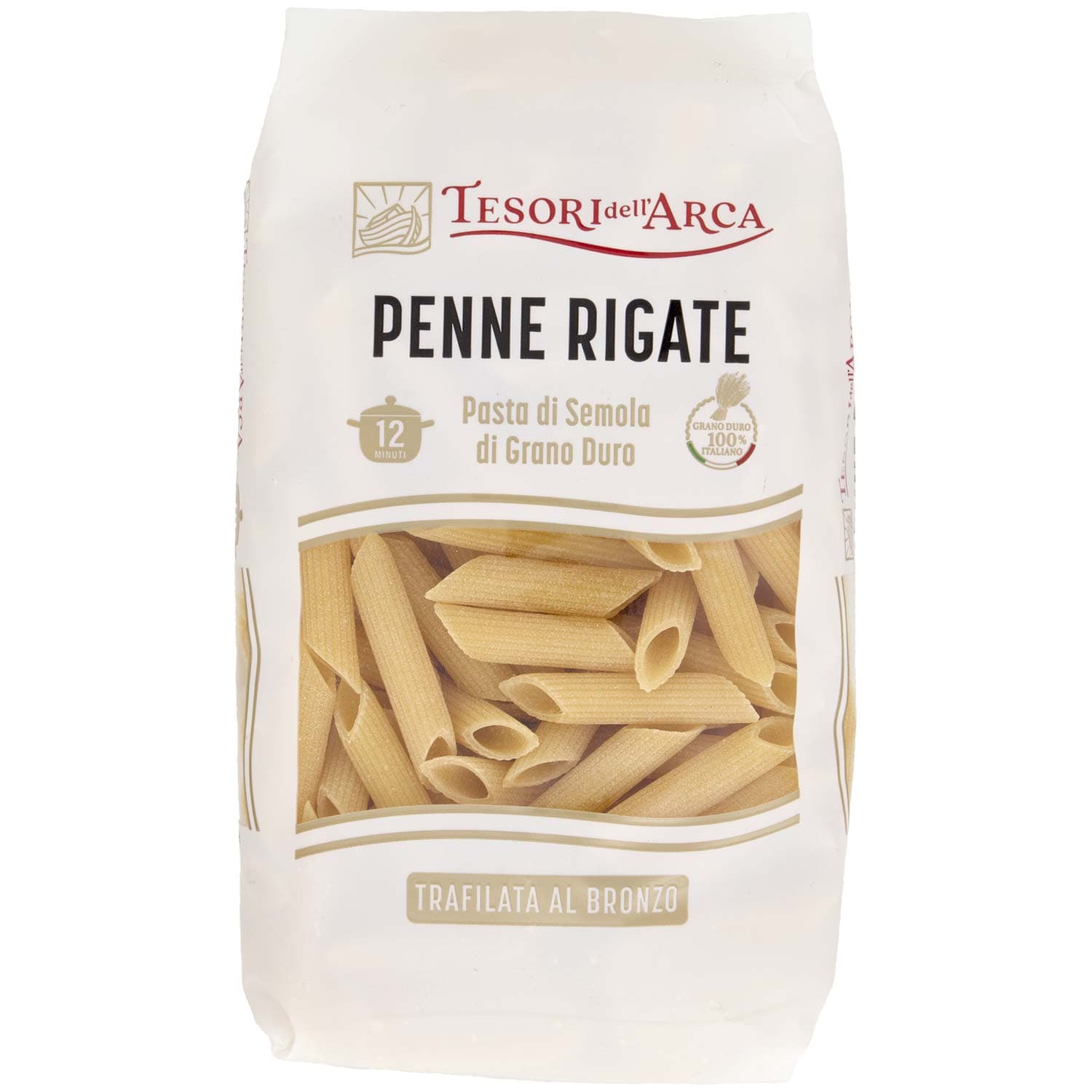 TESORI DELL'ARCA Pasta di Semola di Grano Duro Penne Rigate 500 g – immagine 2