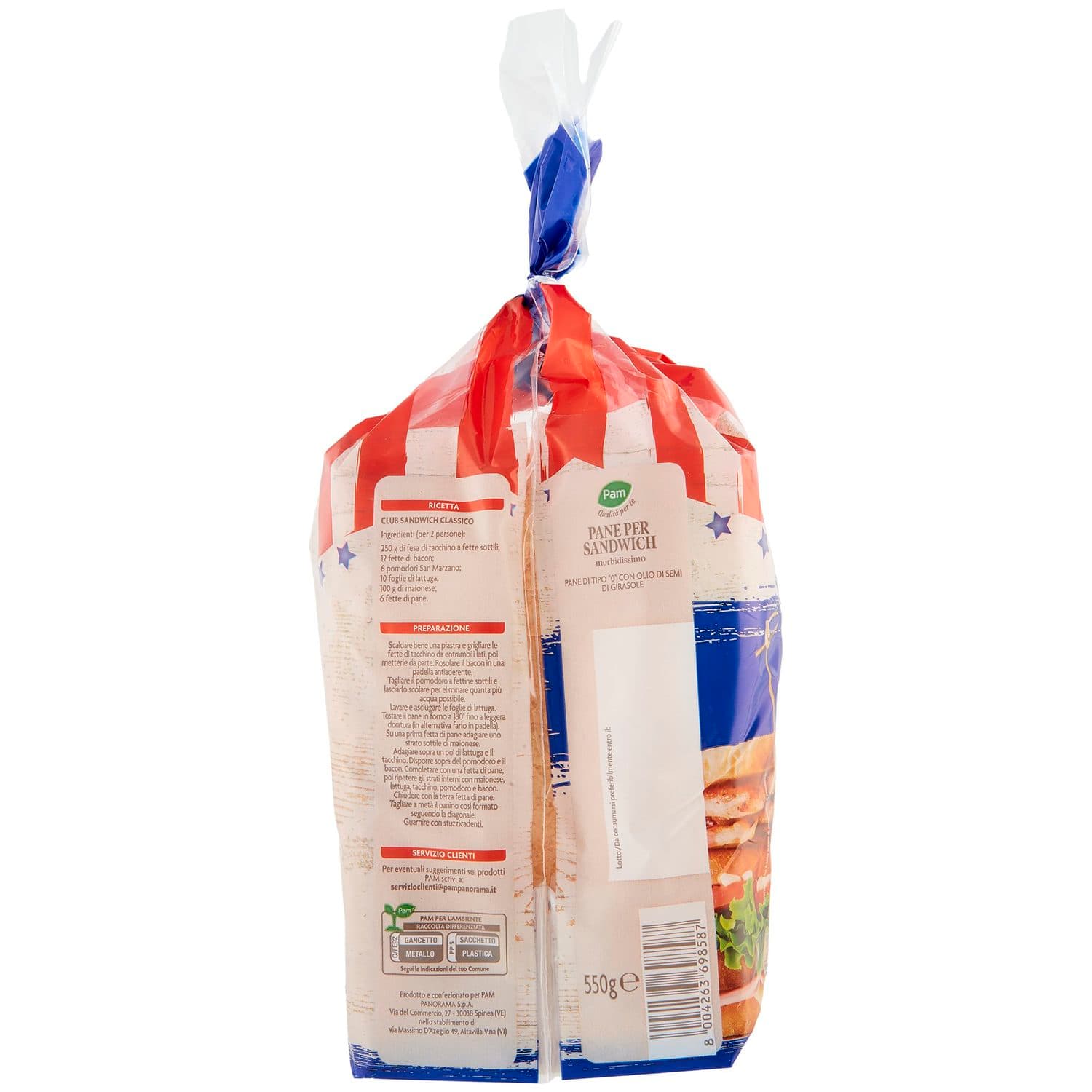 PAM Qualità per te Pane per Sandwich morbidissimo 550 g – immagine 3