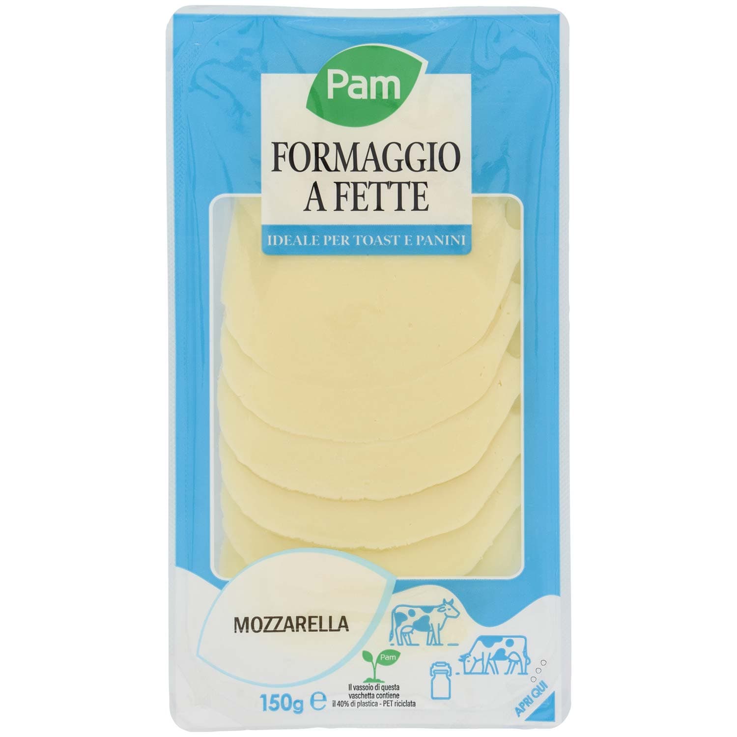 PAM Qualità per te Formaggio a Fette Mozzarella 150 g – immagine 2