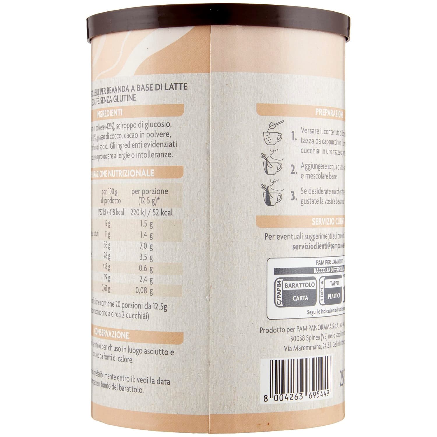 PAM Qualità per te Cappuccino solubile 250 g – immagine 4