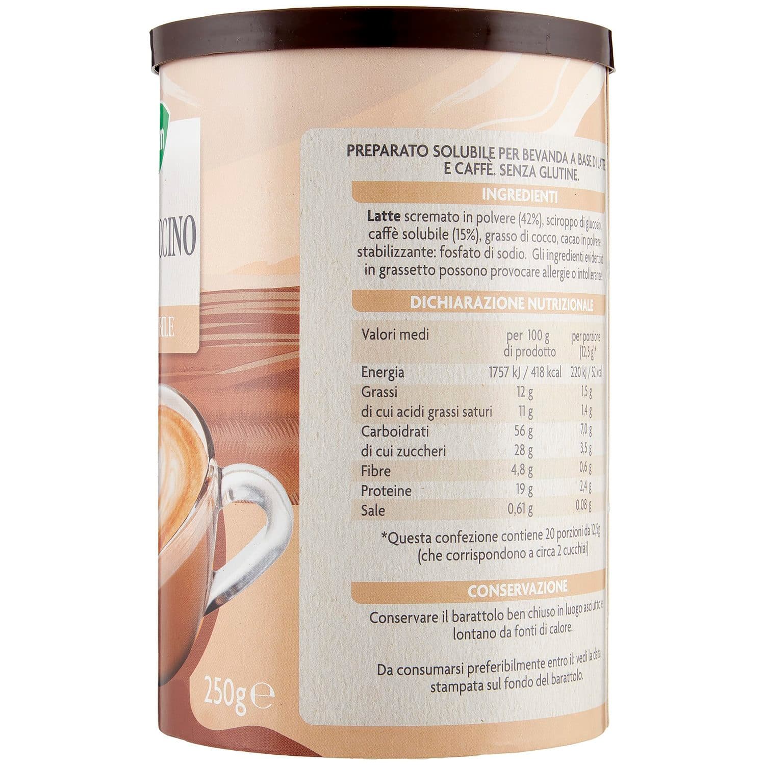 PAM Qualità per te Cappuccino solubile 250 g – immagine 5