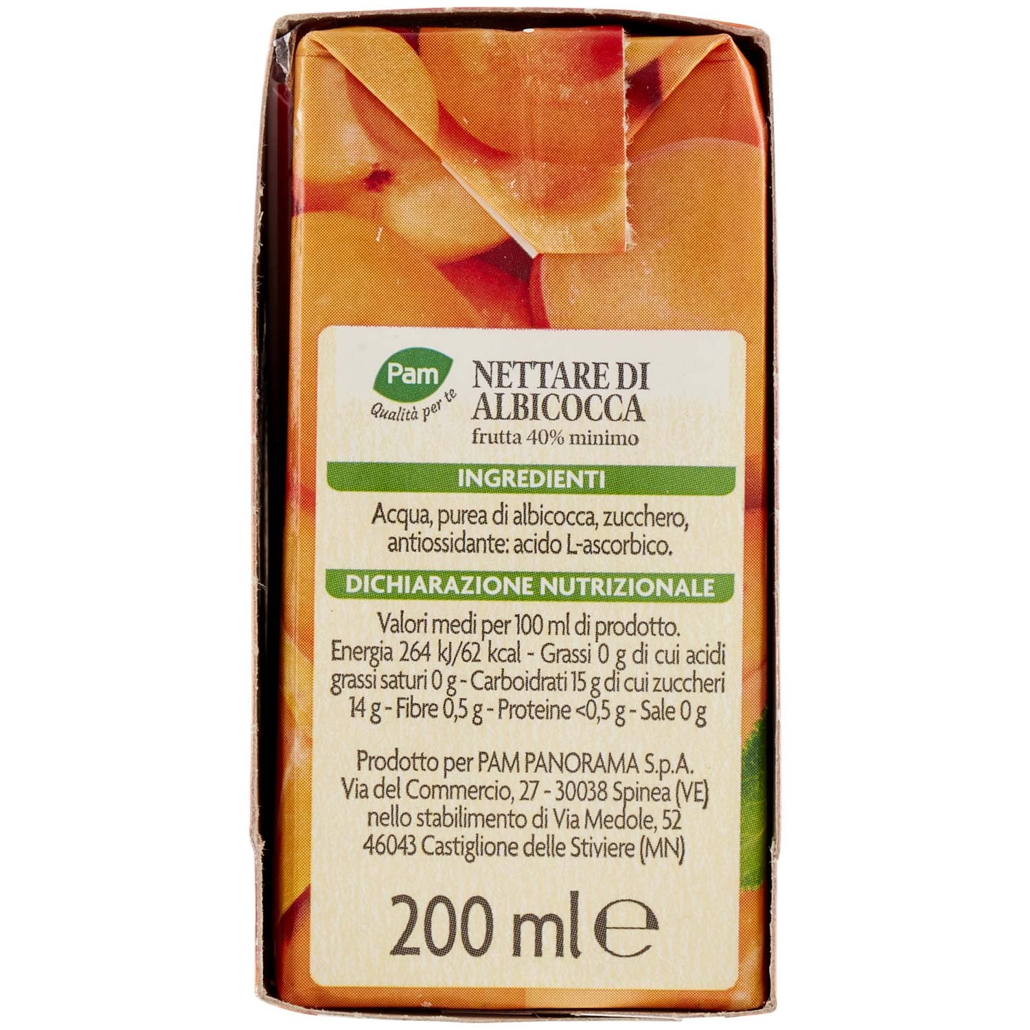 PAM PANORAMA Succo e Polpa di Albicocca 600 ml (200ml x 3) – immagine 3