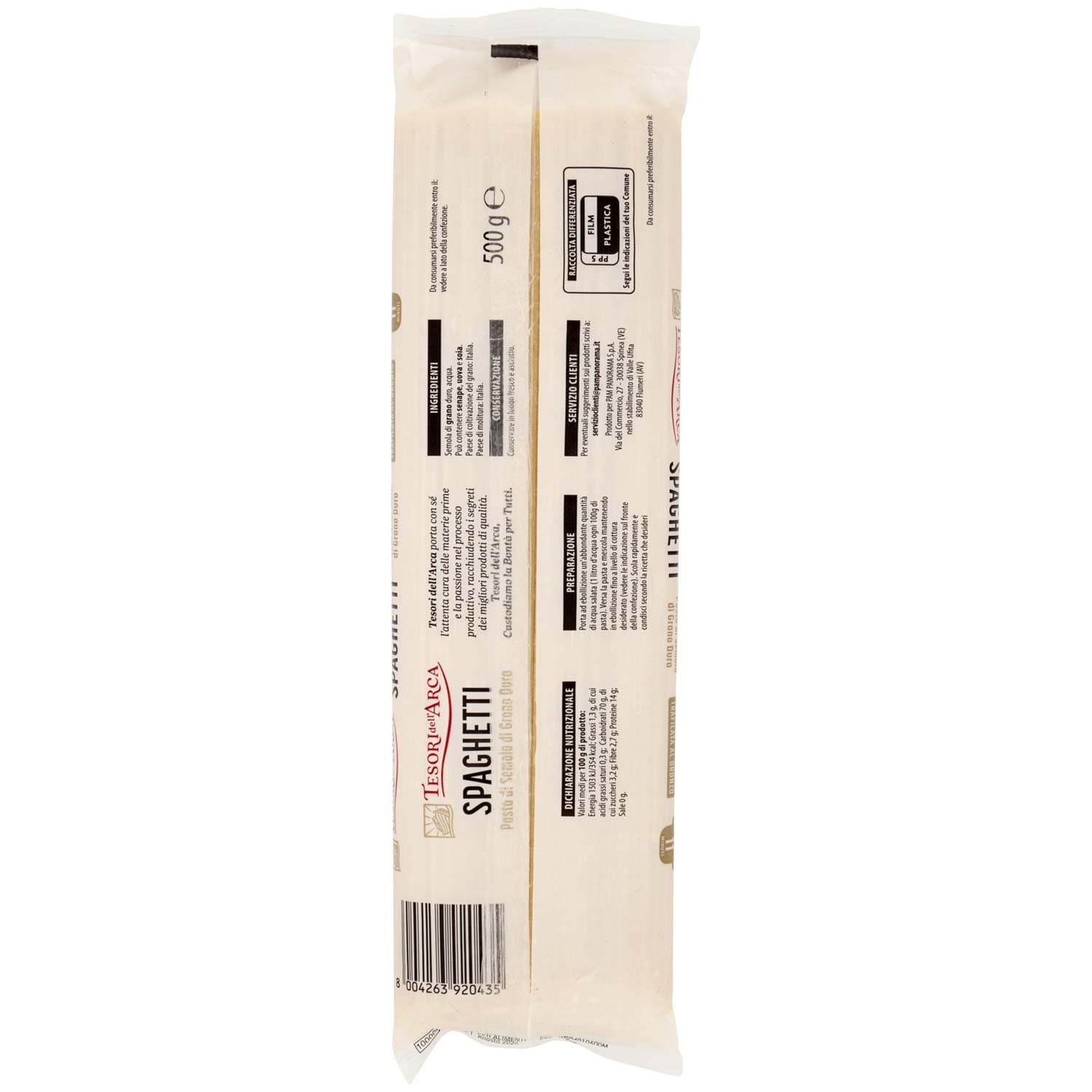 TESORI DELL'ARCA Pasta di Semola di Grano Duro Spaghetti 500 g – immagine 4