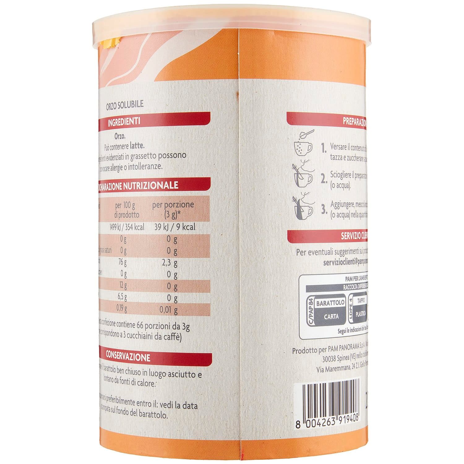 PAM Orzo Solubile 200 g – immagine 4