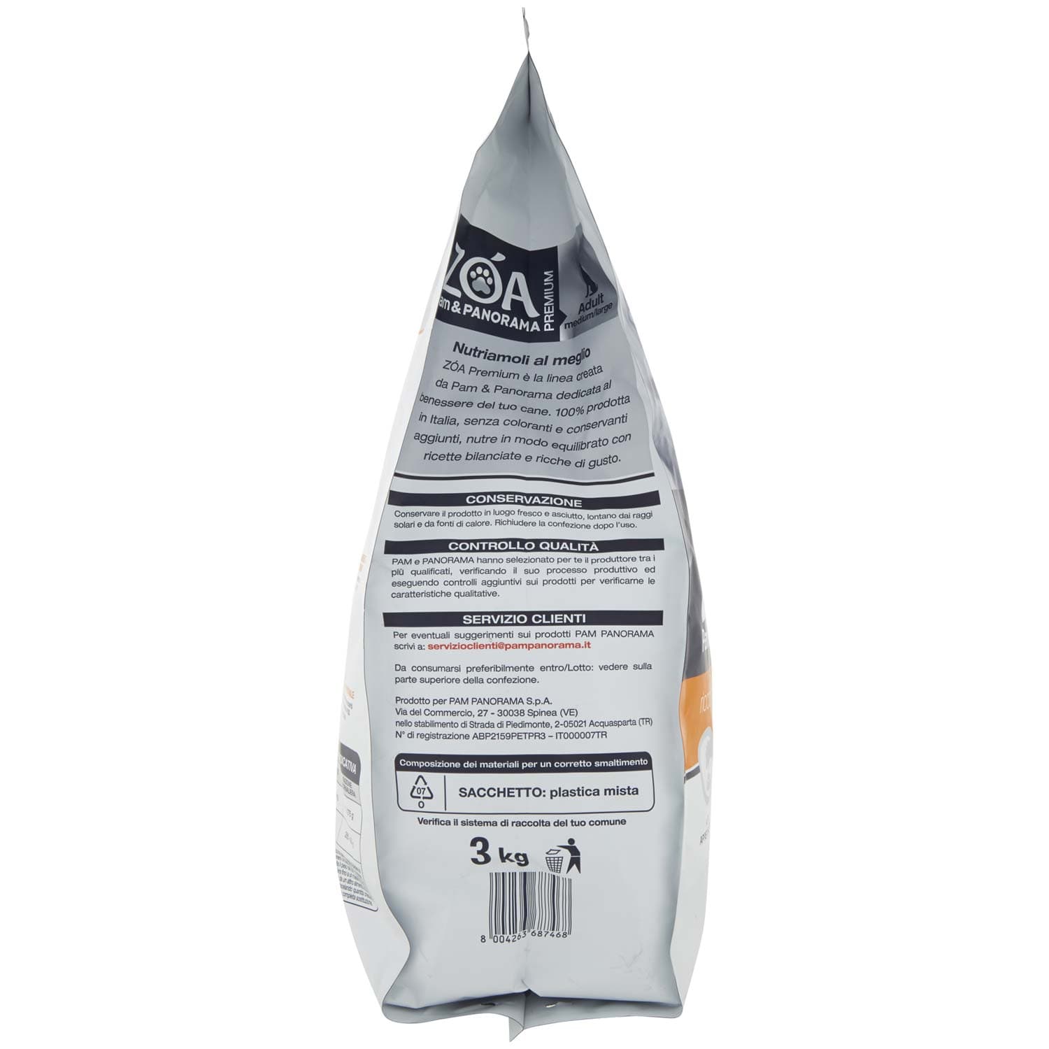 ZOA PREMIUM Adult medium/large ricco in pollo fresco e riso 3 kg – immagine 3