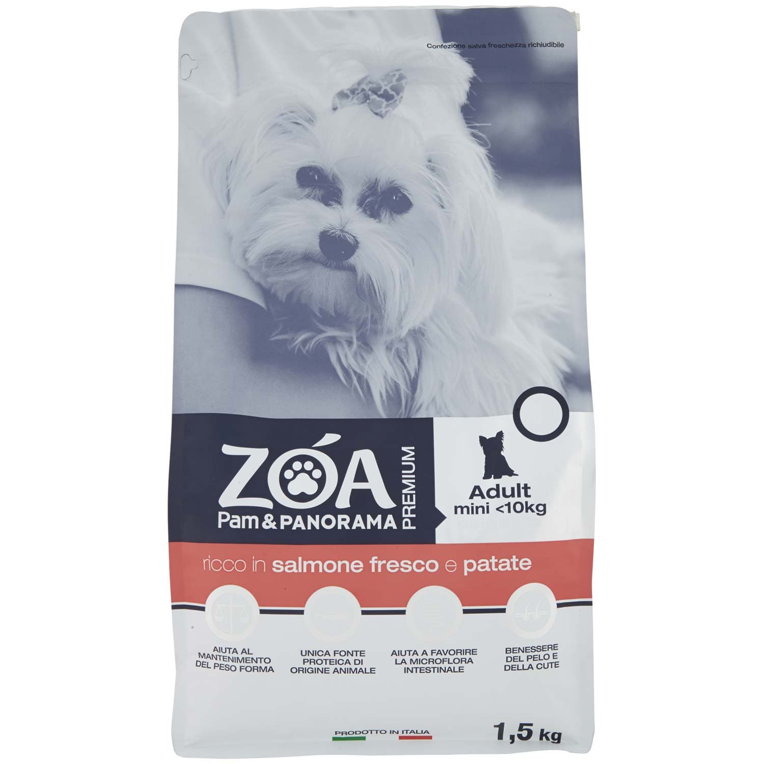 ZOA PREMIUM Adult mini <10kg esigenti ricco in salmone fresco e patate 1,5 kg – immagine 2