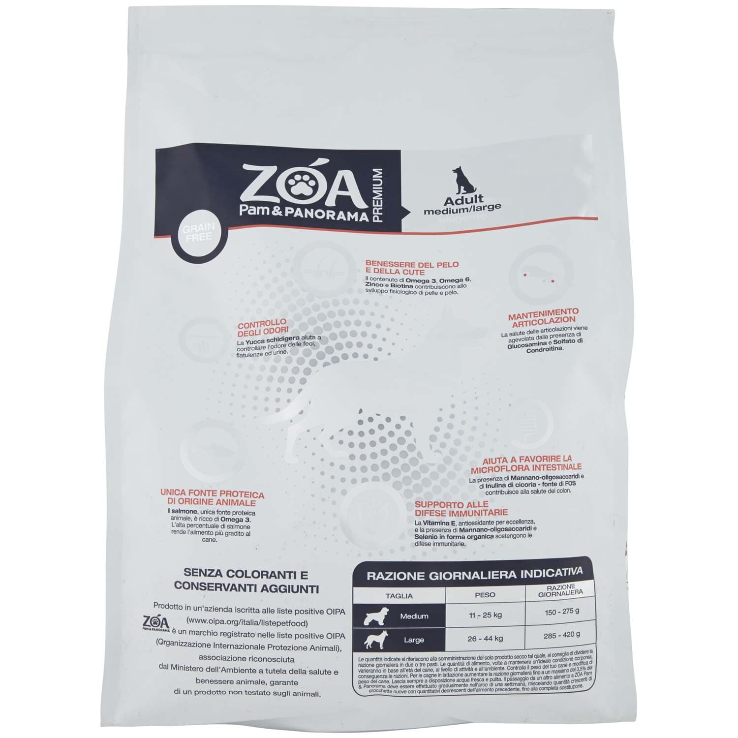 ZOA PREMIUM Adult medium/large esigente ricco in salmone fresco e patate 3 kg – immagine 4